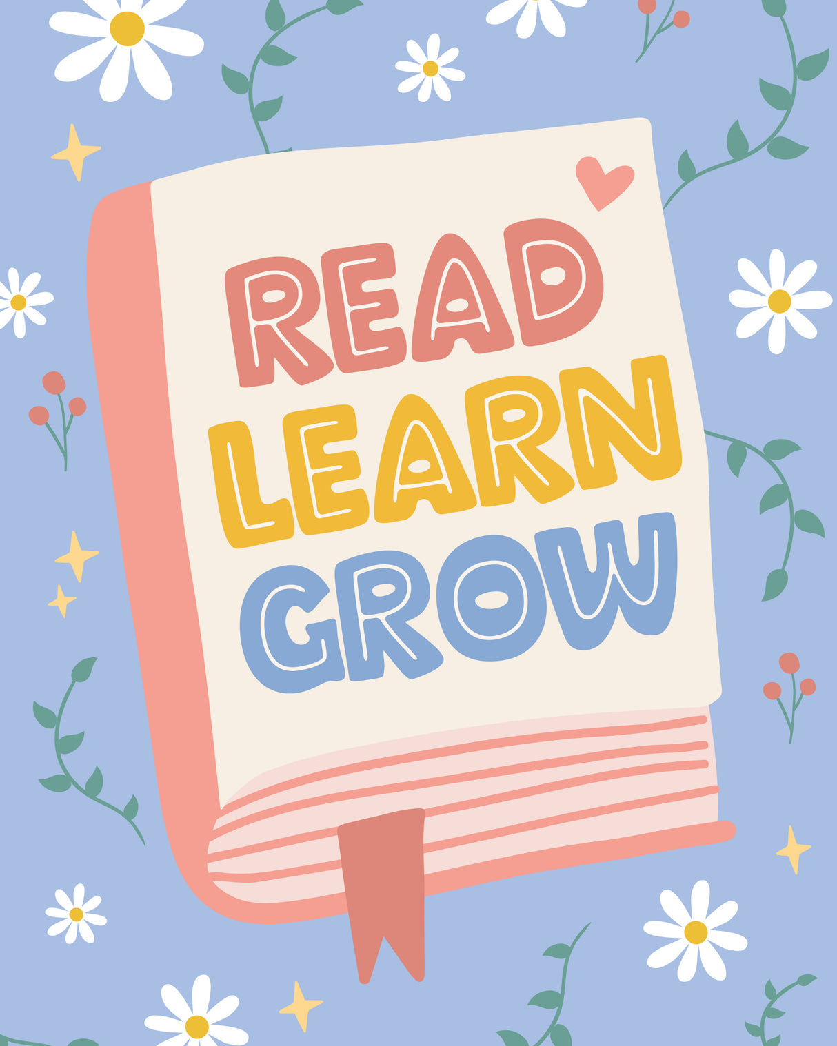 Read Learn Grow 4 Poster och Canvastavla
