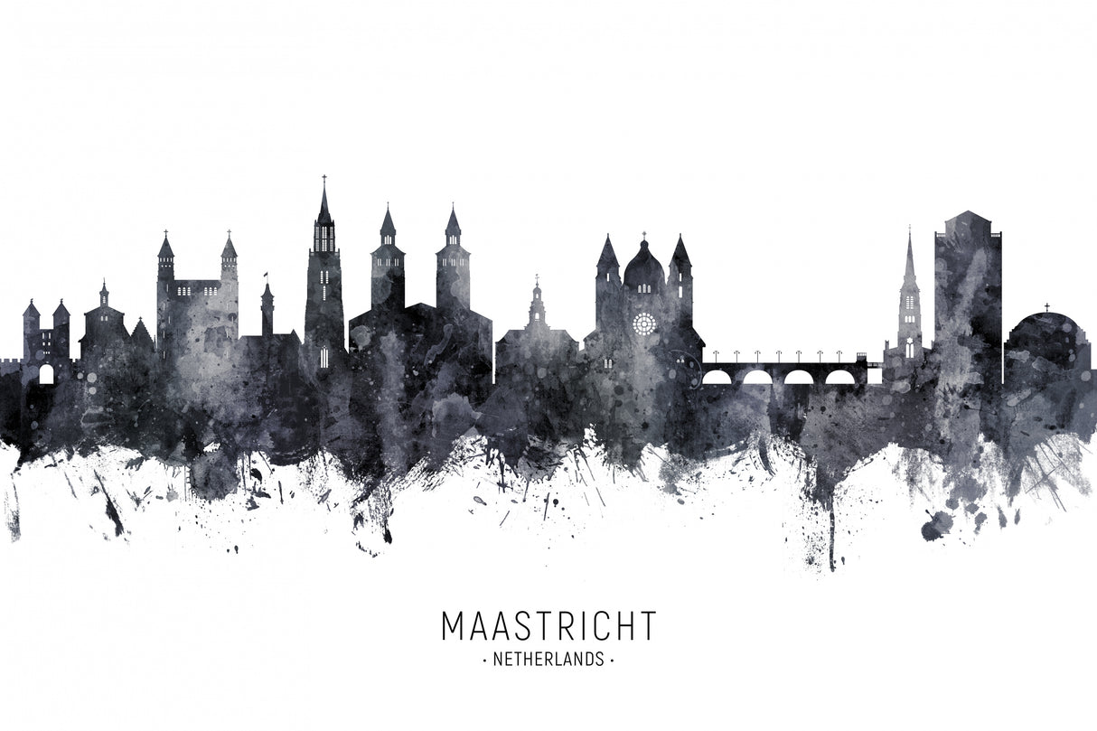 Maastricht The Netherlands Skyline Poster och Canvastavla