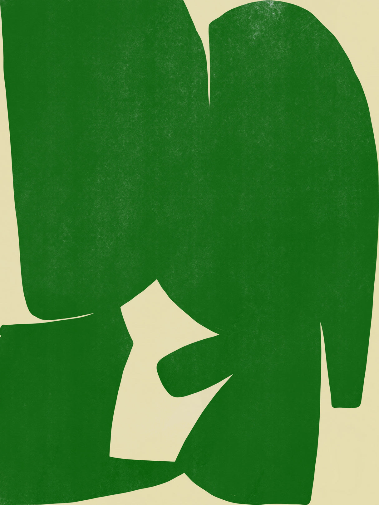 Large Abstract Cut Out In Green Poster och Canvastavla