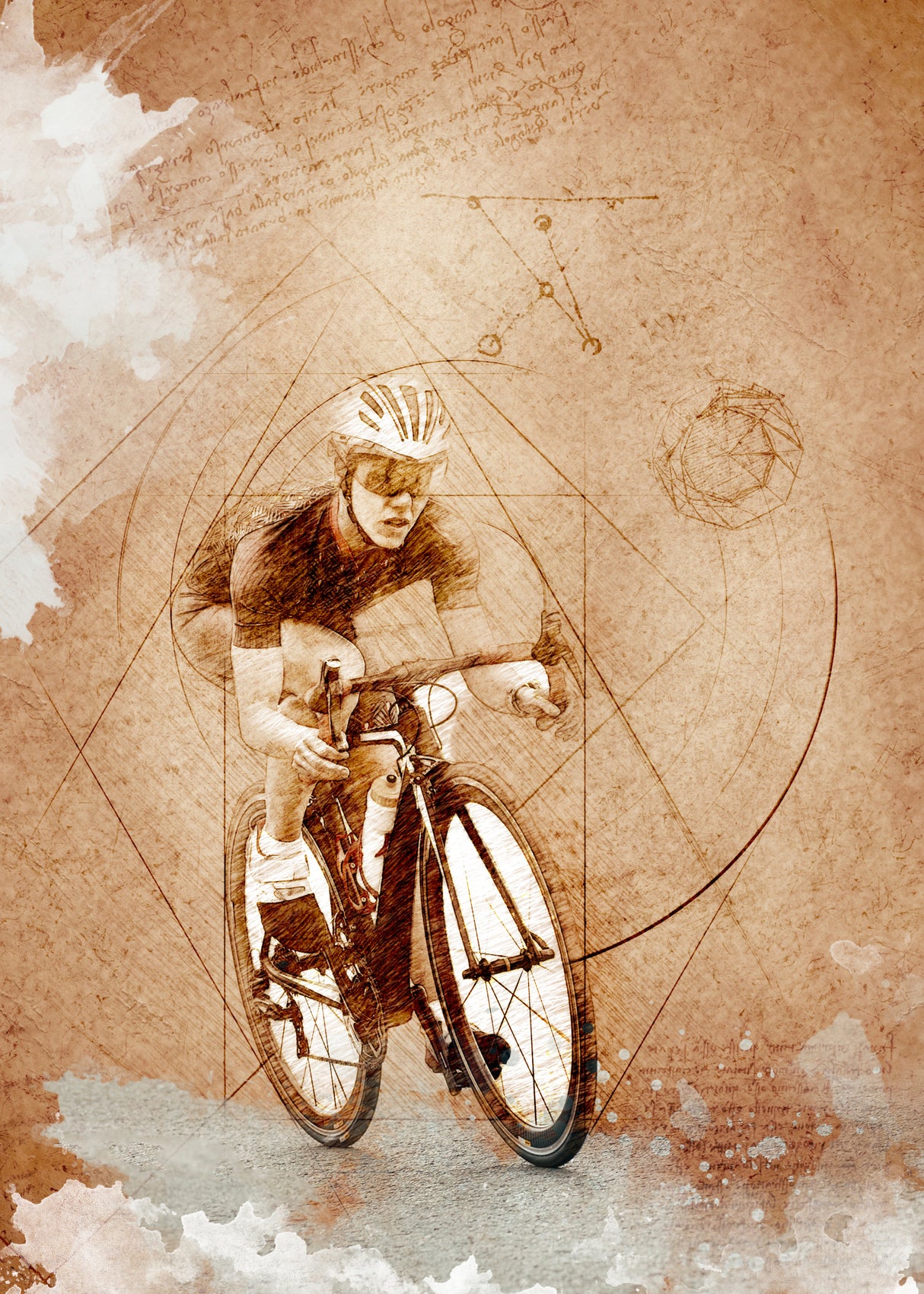 Cycling sport art 49 Poster och Canvastavla