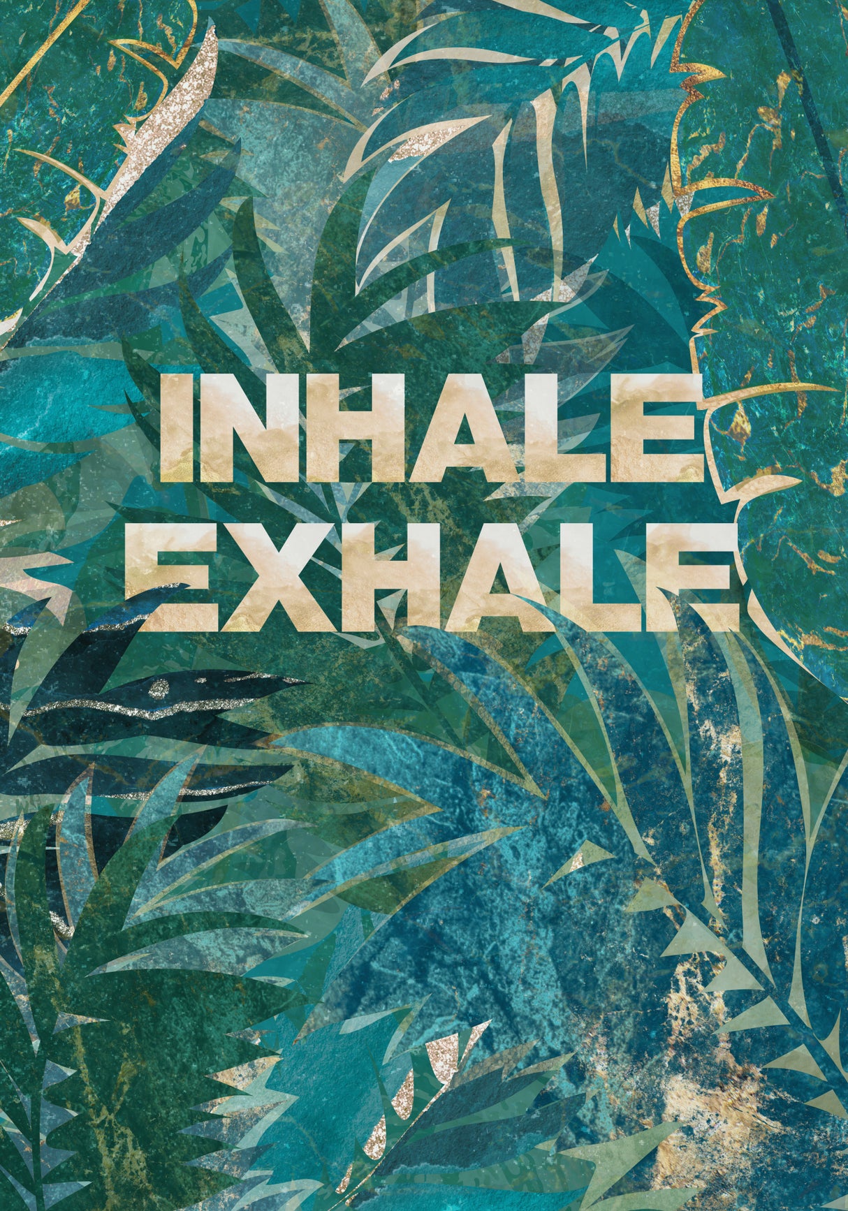 Yoga Jungle Typography Poster och Canvastavla
