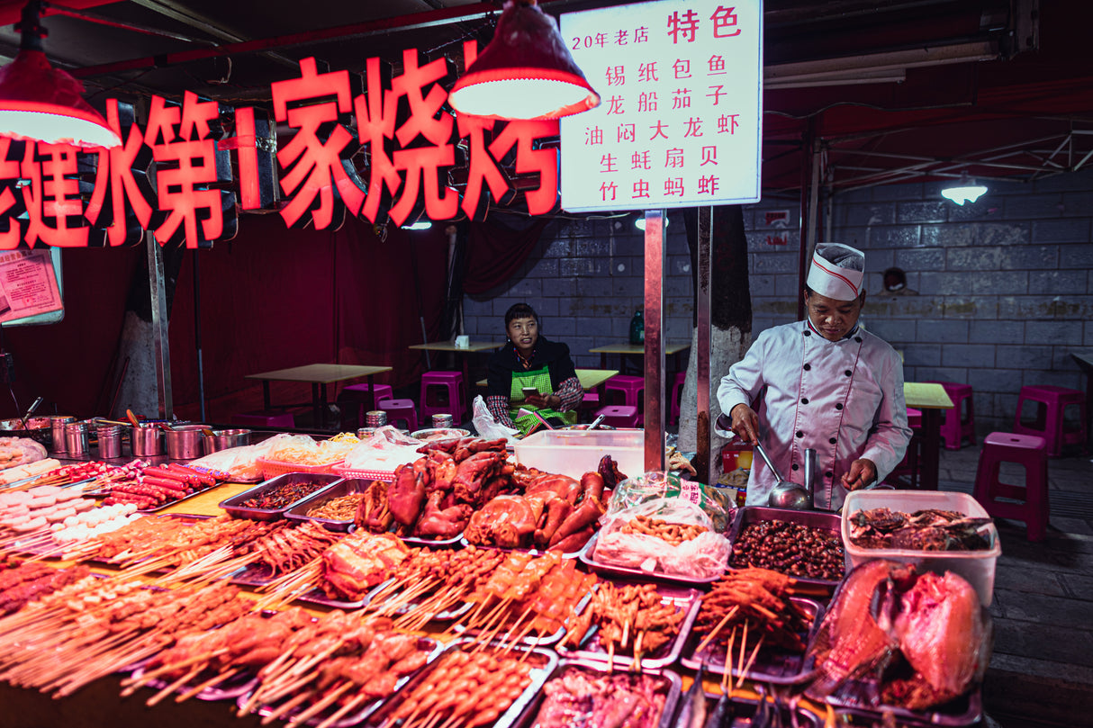 Chinese street food Poster och Canvastavla