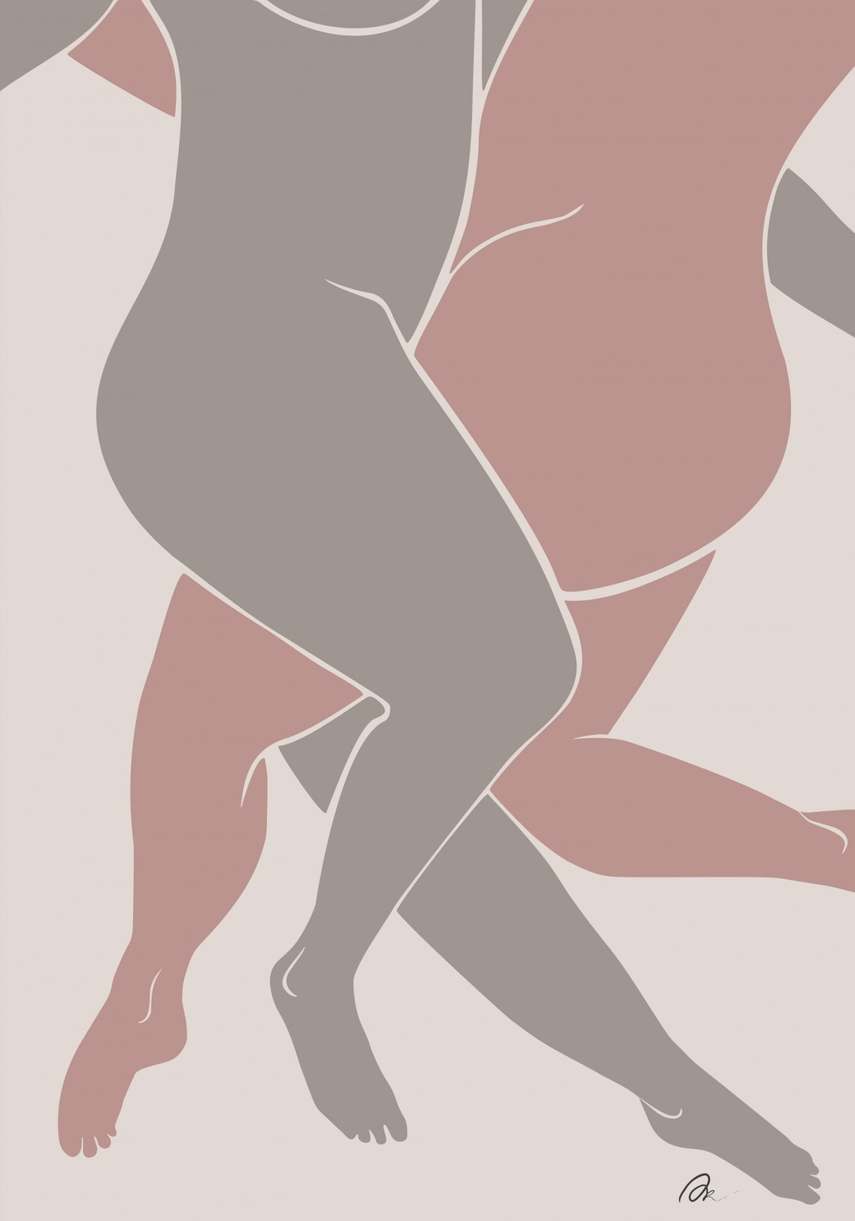 Lovers Pink Poster och Canvastavla