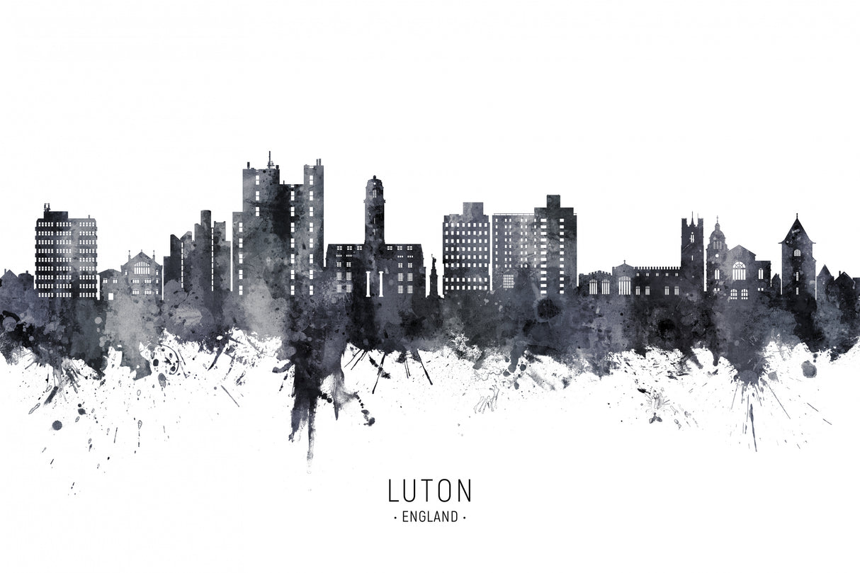 Luton England Skyline Poster och Canvastavla