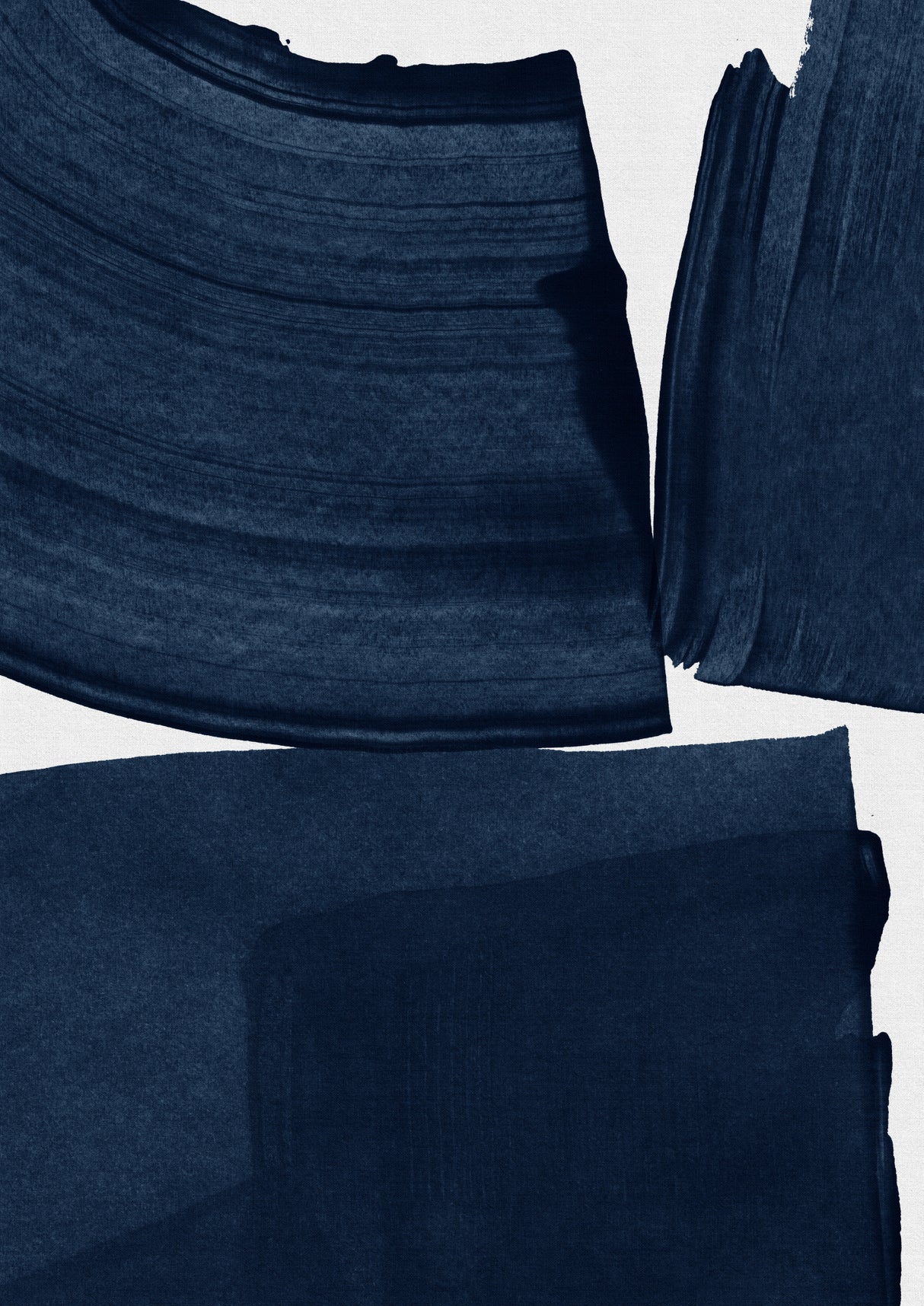 Minimalist Painting Blue I Poster och Canvastavla