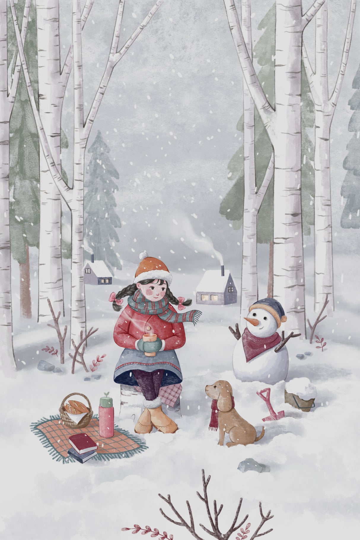 Winter Girl Poster och Canvastavla