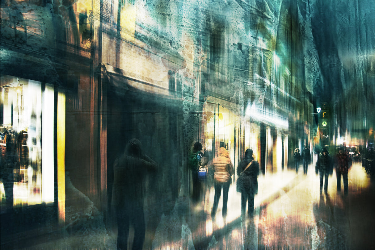 Evening in the alleys of Parma Poster och Canvastavla