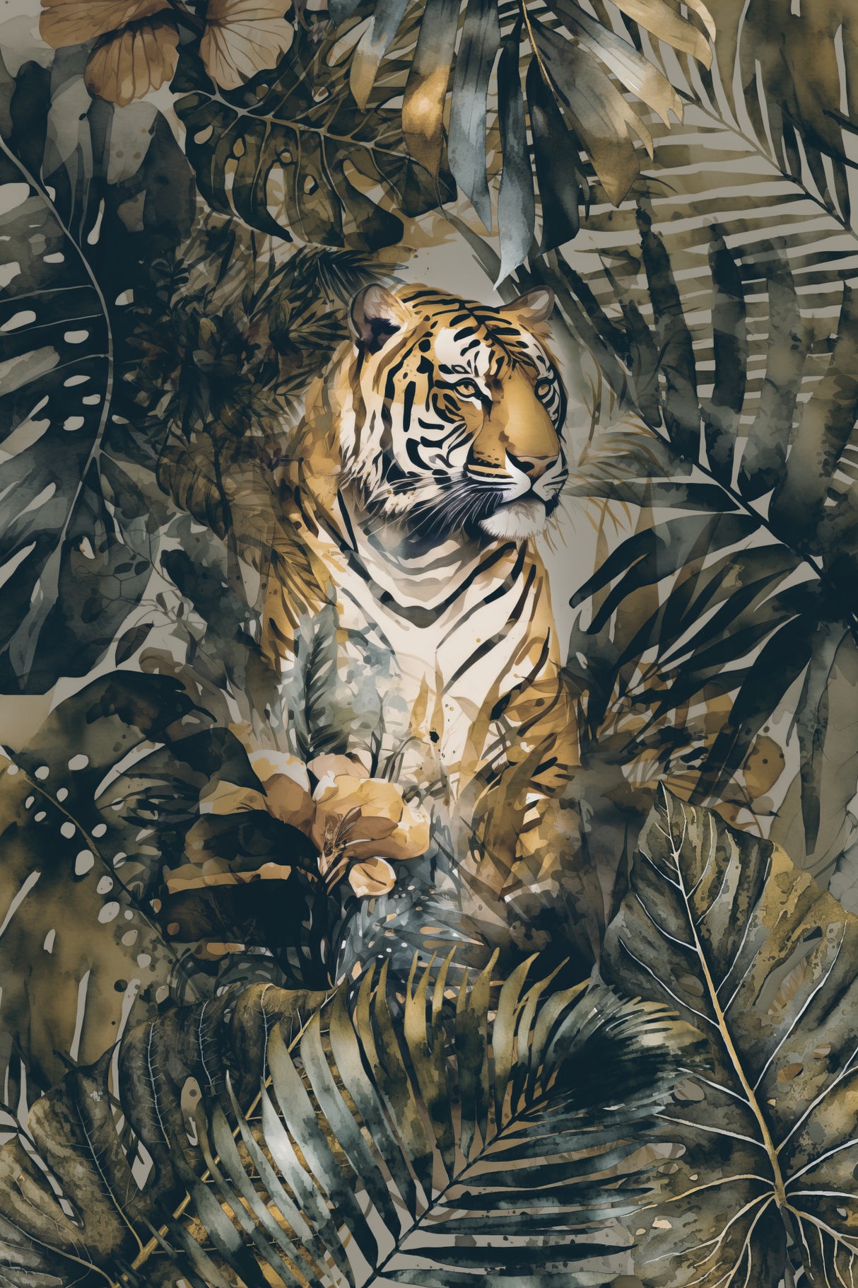 Jungle Tiger Poster och Canvastavla