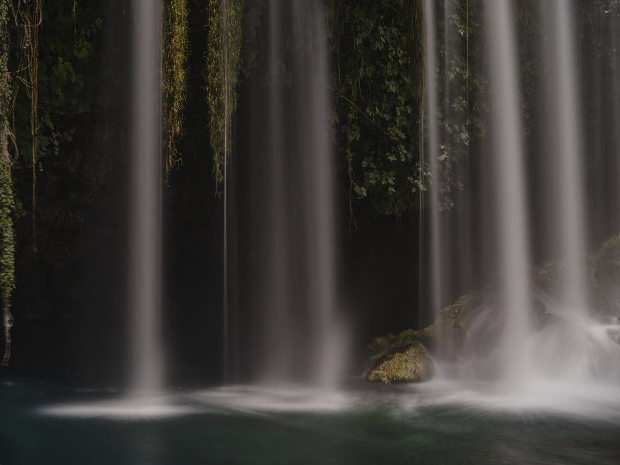 beautiful waterfall in the mountain Poster och Canvastavla