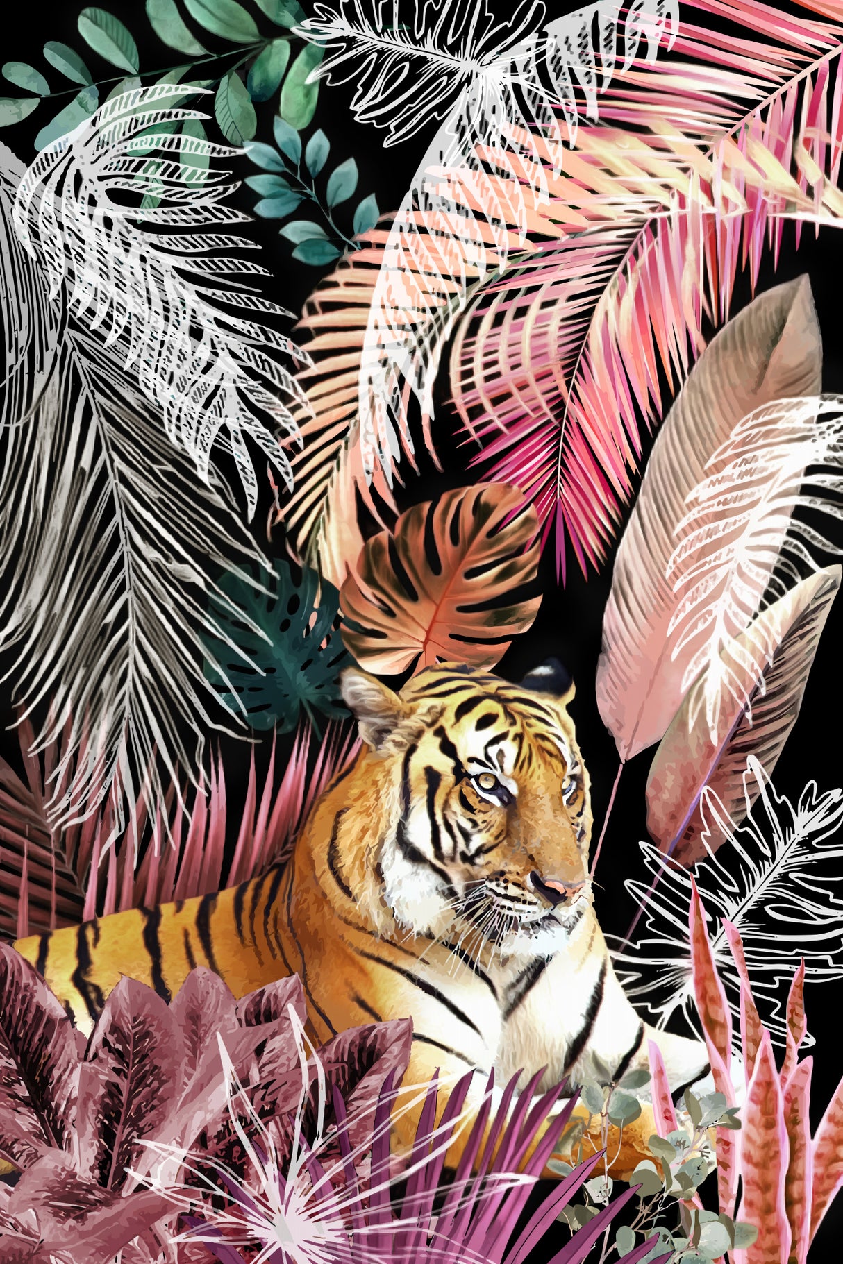 Jungle Tiger 01 Poster och Canvastavla