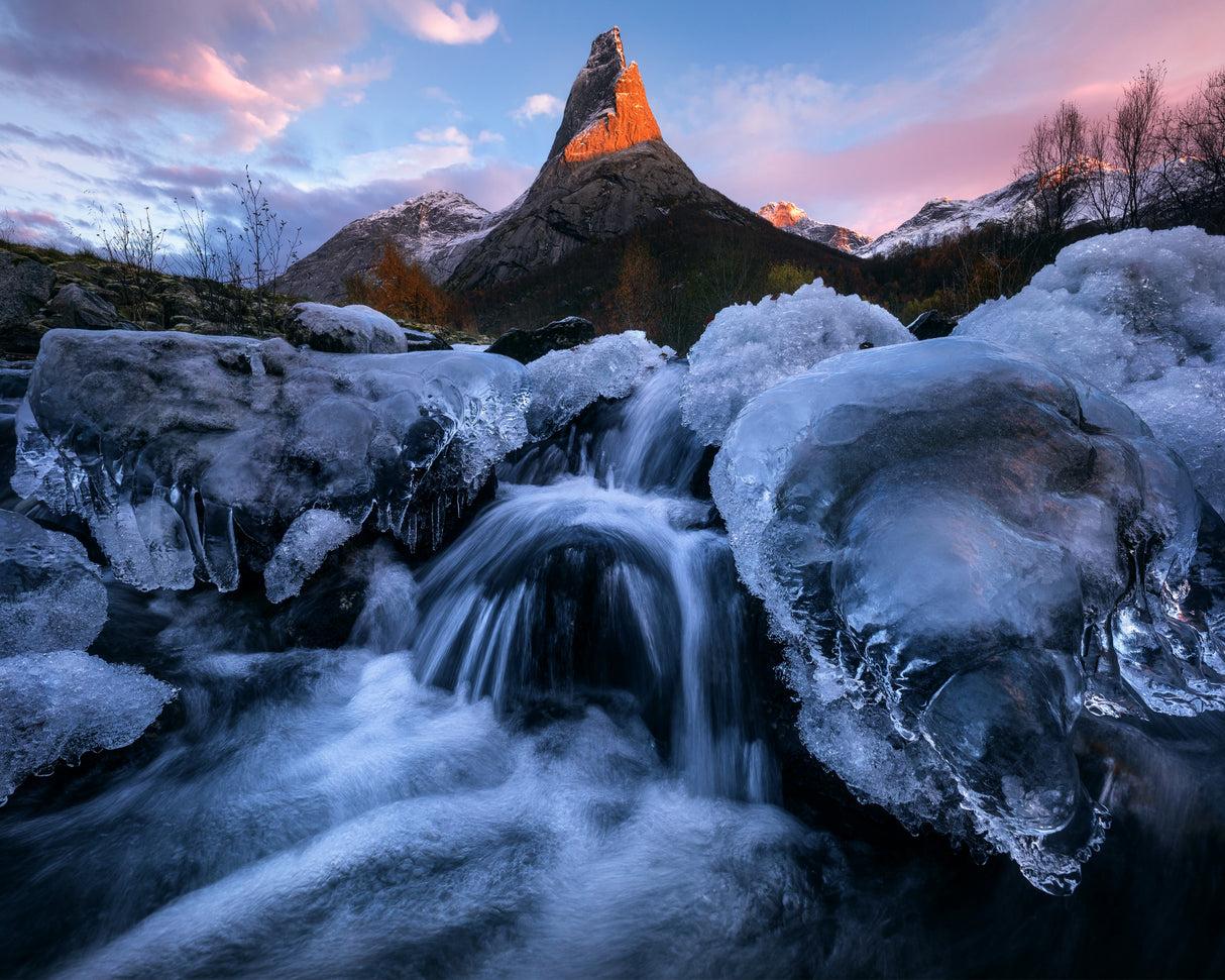 Autumn Sunset in Northern Norway Poster och Canvastavla