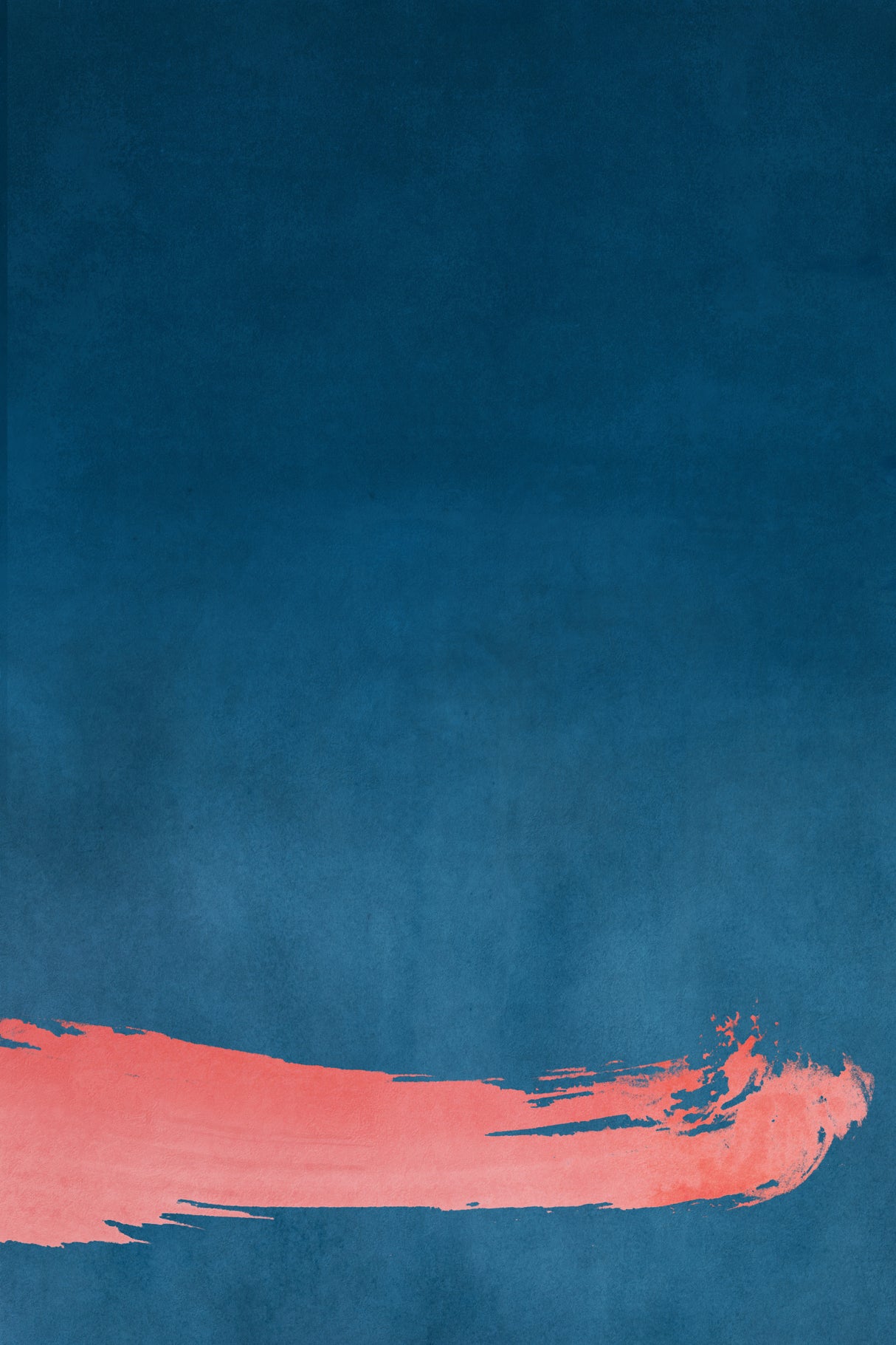 Minimal Landscape Pink and Navy Blue 03 Poster och Canvastavla