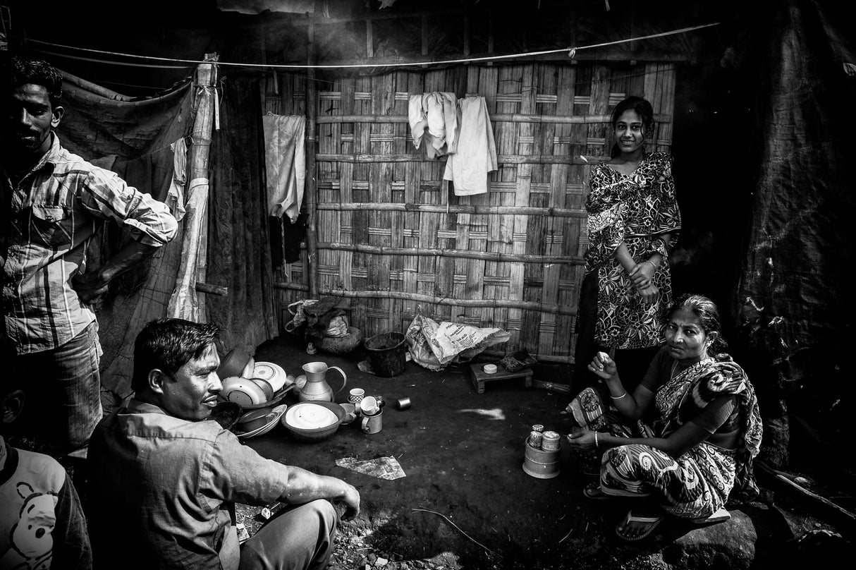 Scene of life of a family in Bangladesh. Poster och Canvastavla