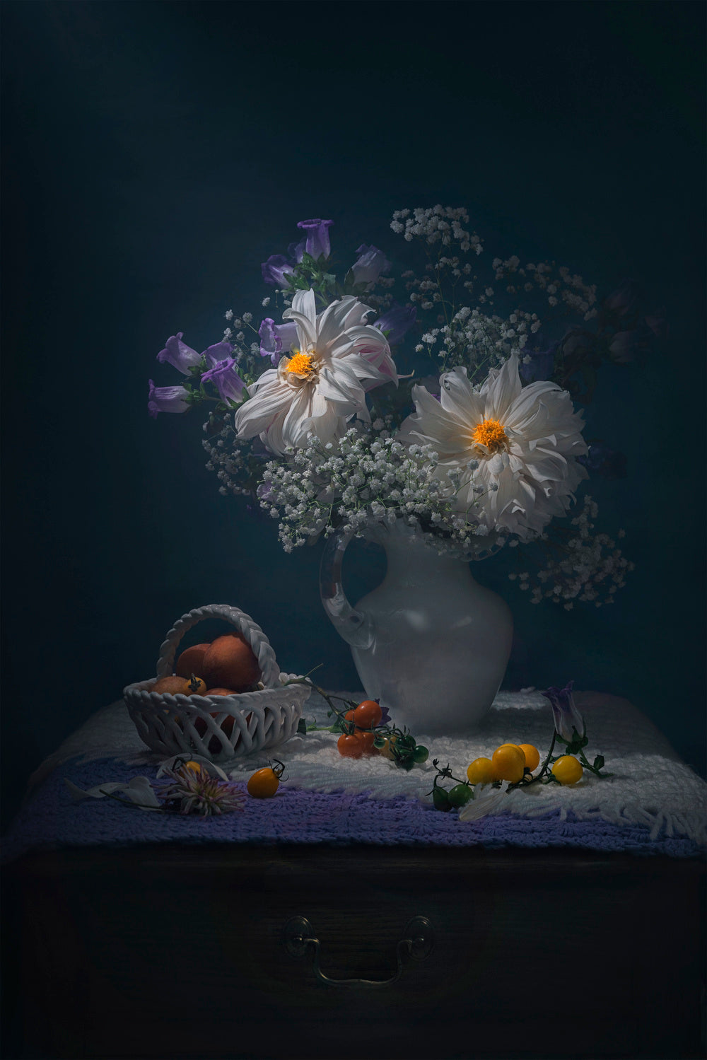 Delightful Dahlias Poster och Canvastavla