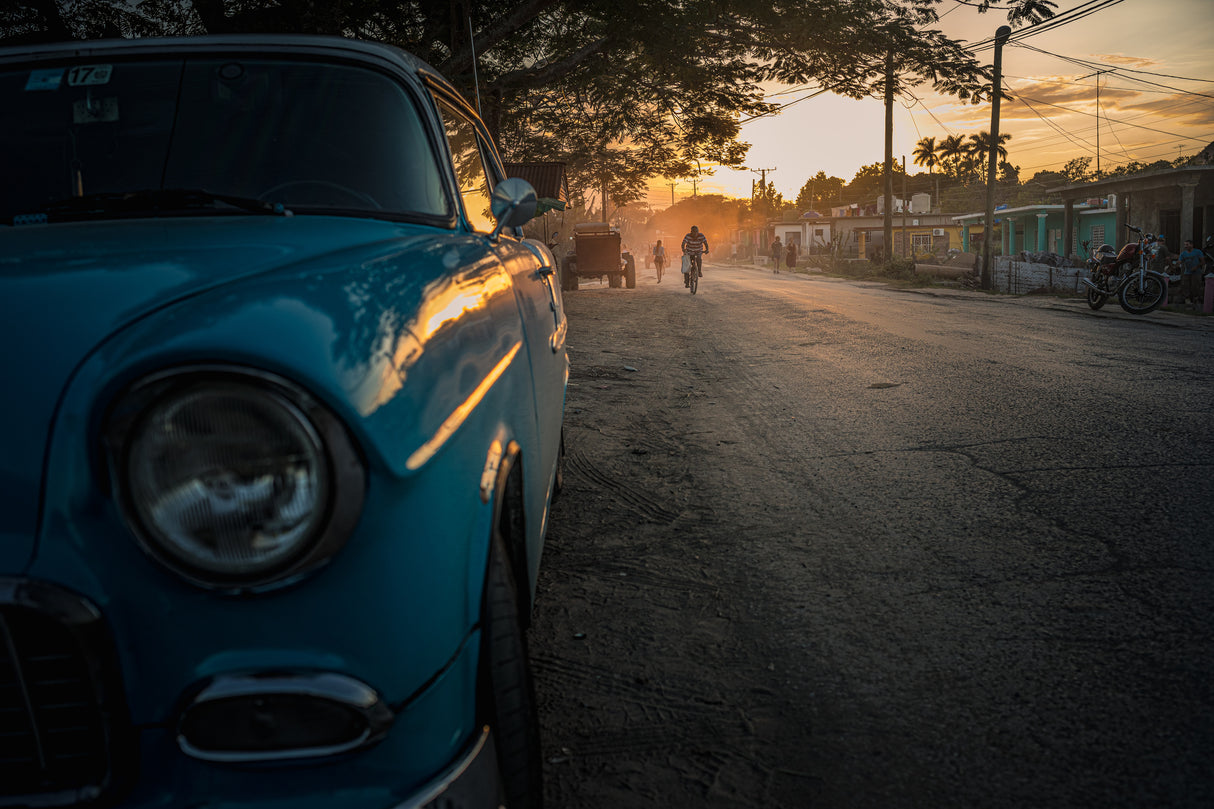 Vignales street at sunset Poster och Canvastavla