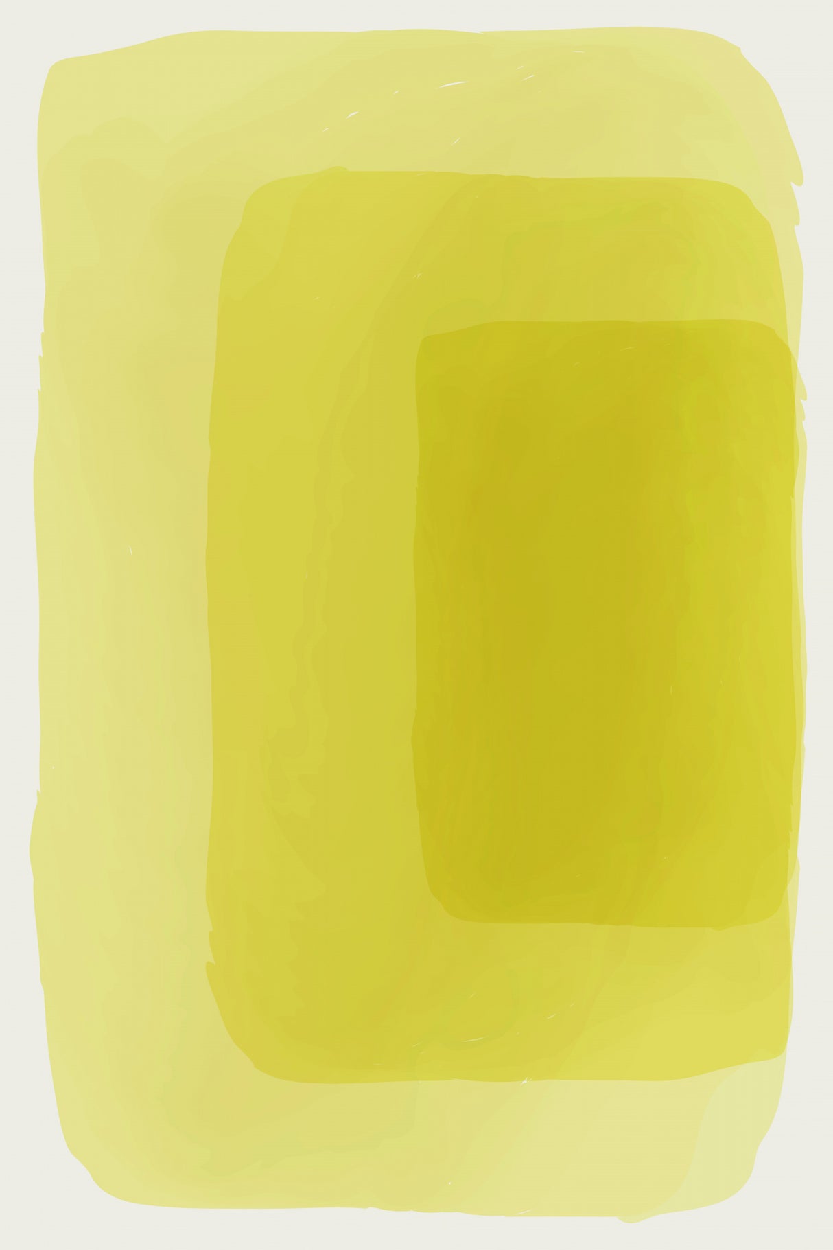 Yellow Watercolor Shapes #4 Poster och Canvastavla
