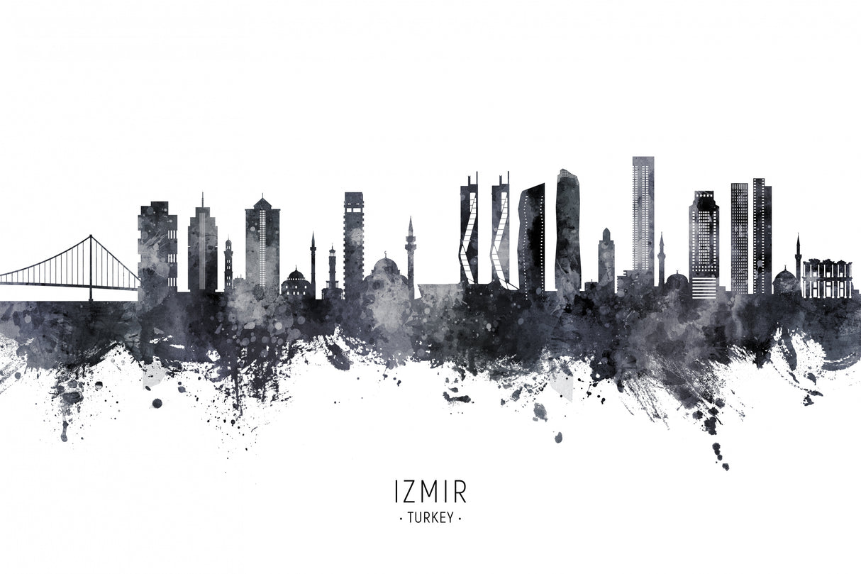 Izmir Turkey Skyline Poster och Canvastavla