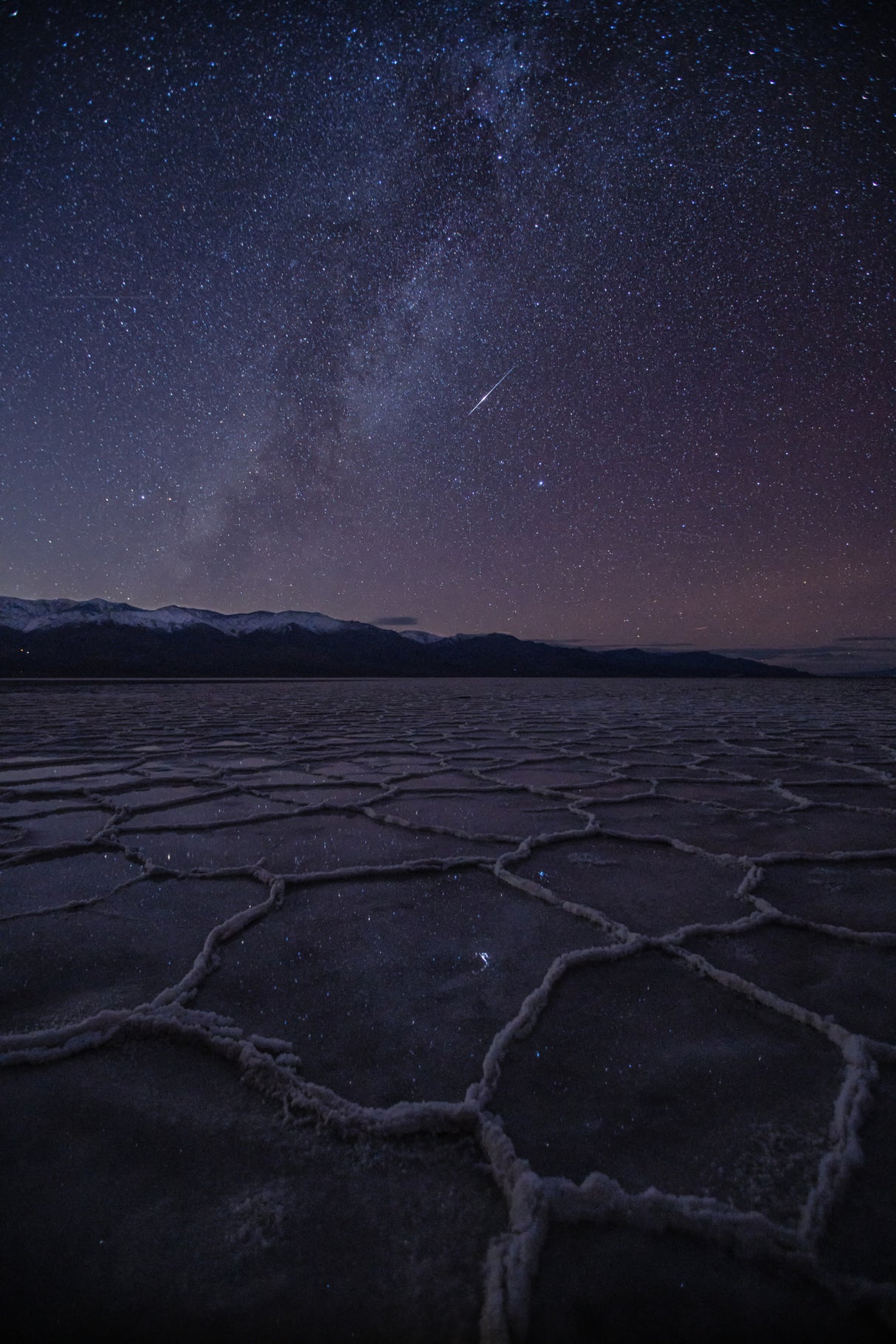 Milky Way with Meteor Poster och Canvastavla