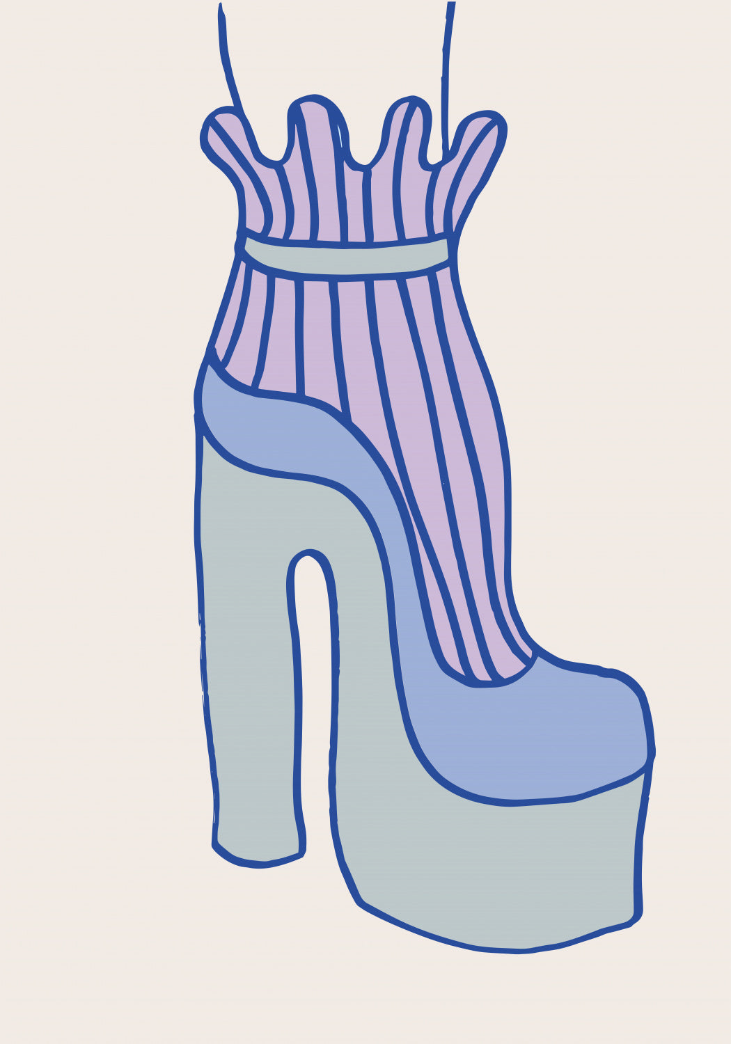 Blue Heel Poster och Canvastavla