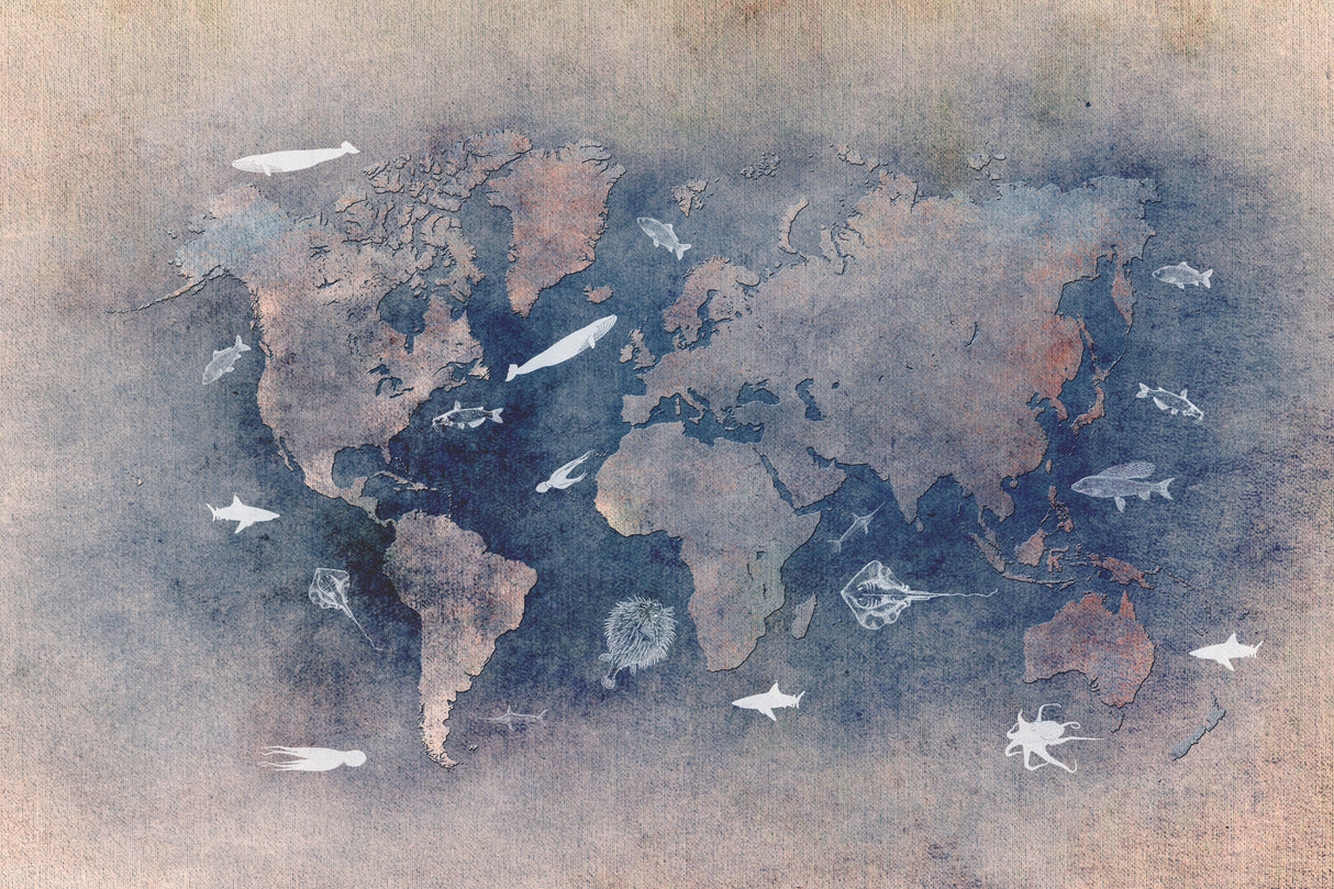 World map 29 Poster och Canvastavla