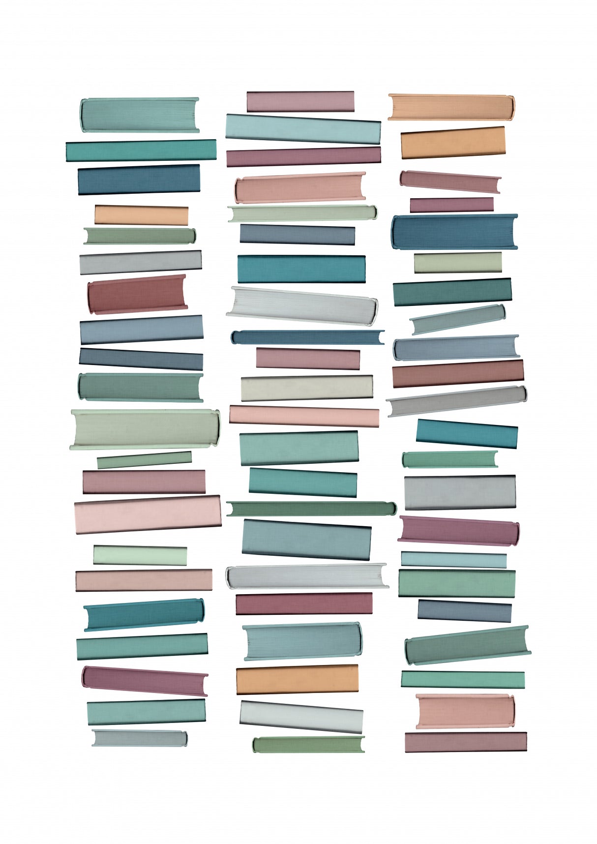Books Pastel Poster och Canvastavla