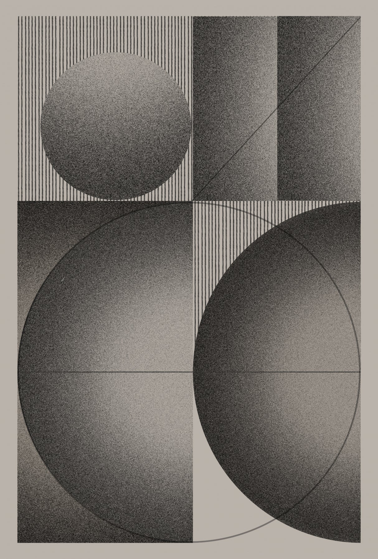 Modernist Geometry Graphic Poster och Canvastavla