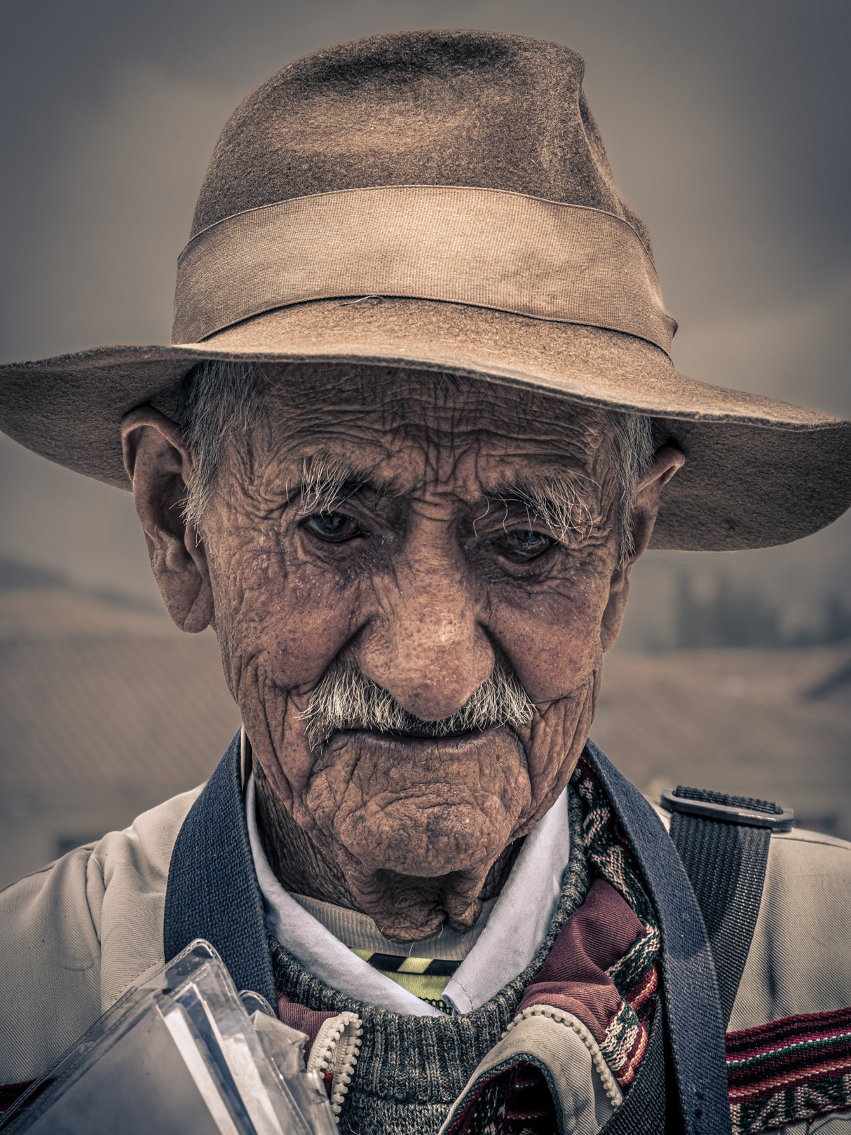 The old man in Peru Poster och Canvastavla