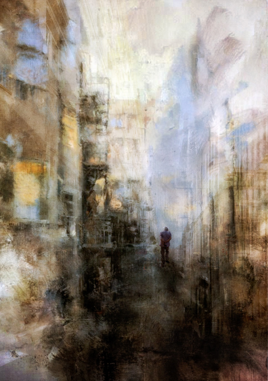 I'll walk through this lonely town, till my shadow's coming round.... Poster och Canvastavla