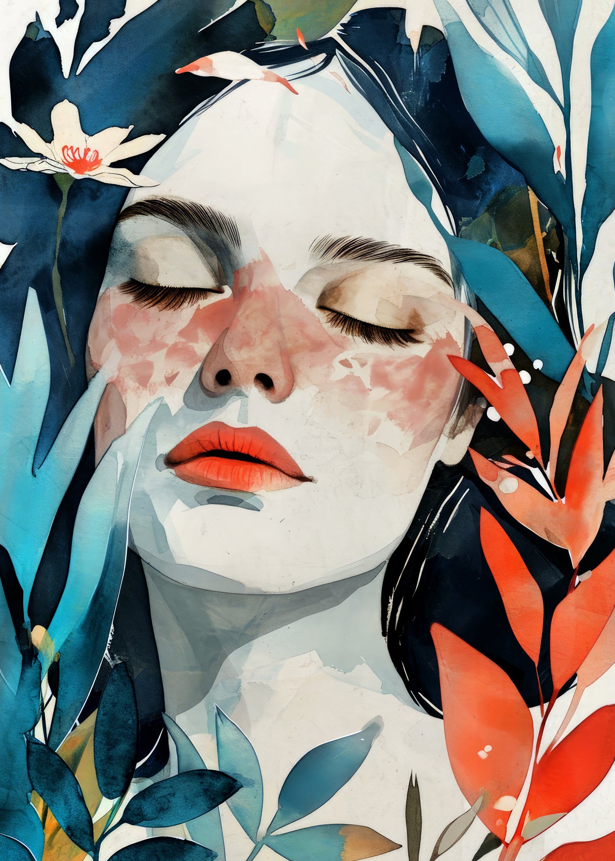 Woman Life Kisses of the Sun Poster och Canvastavla