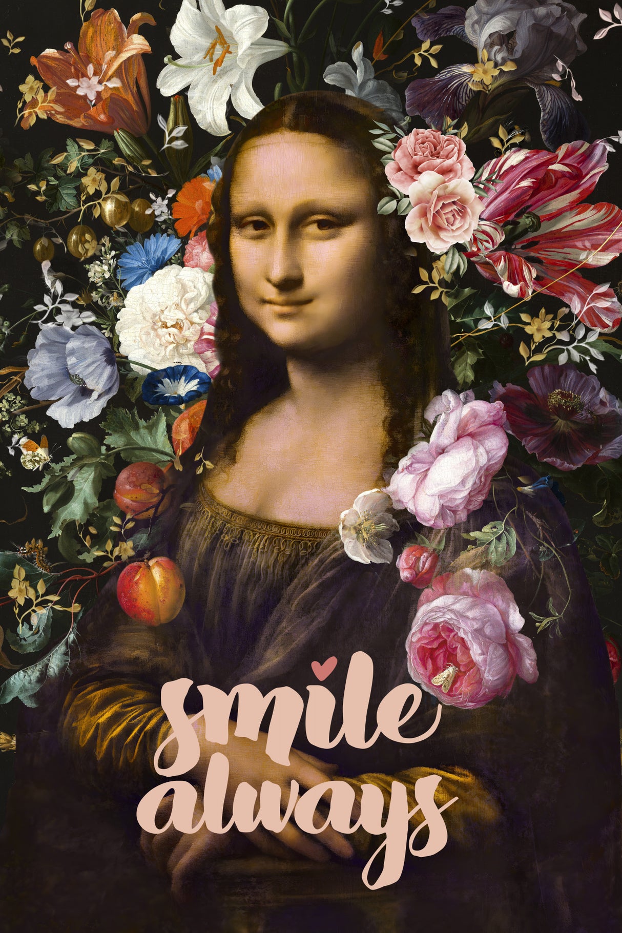 Smile Always, Mona Lisa Poster och Canvastavla