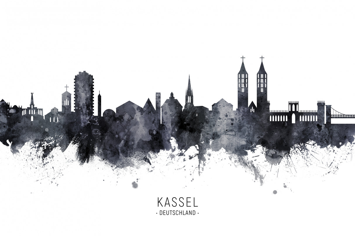 Kassel Germany Skyline Poster och Canvastavla