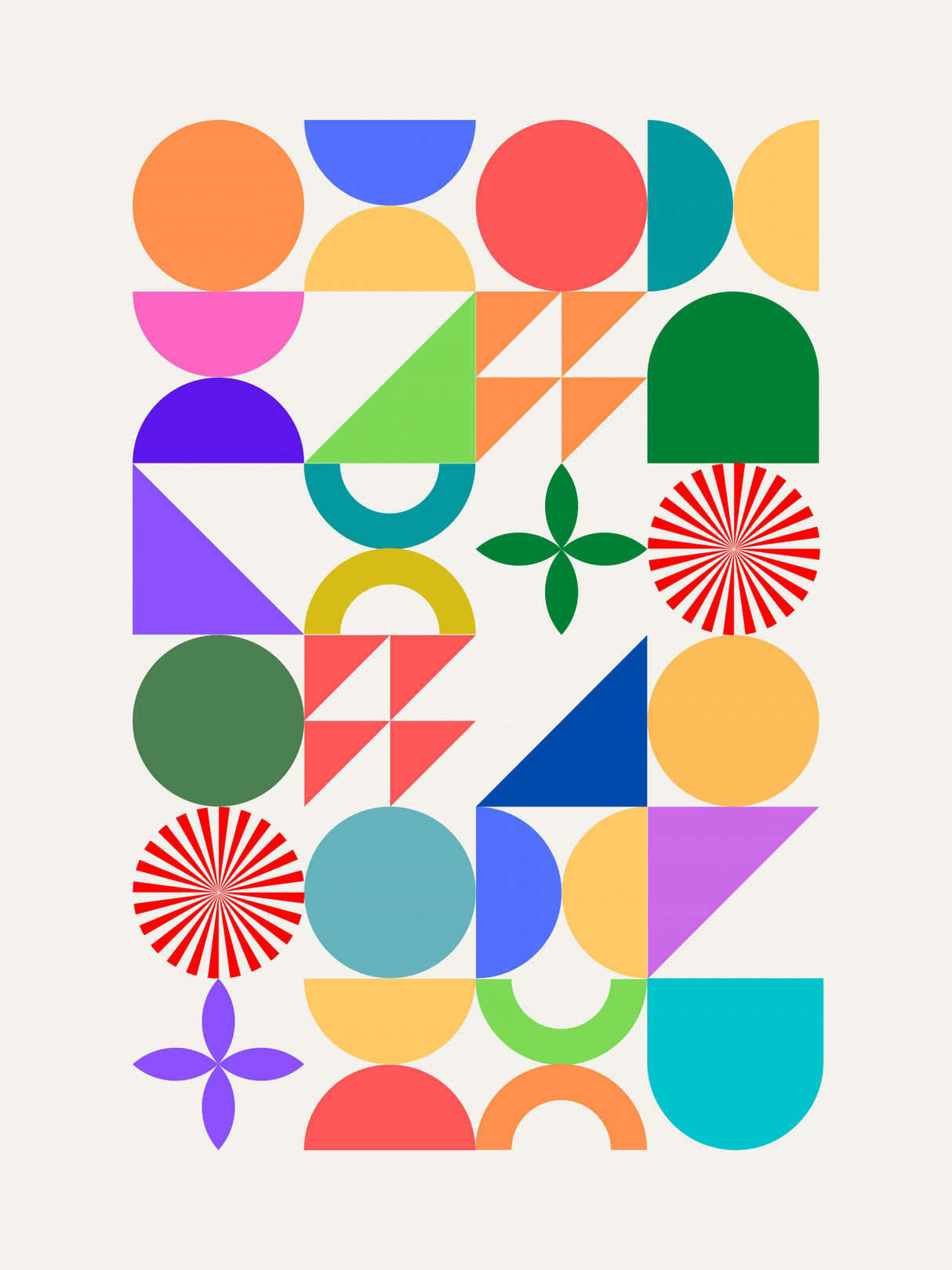 Mid Century Colors Poster och Canvastavla