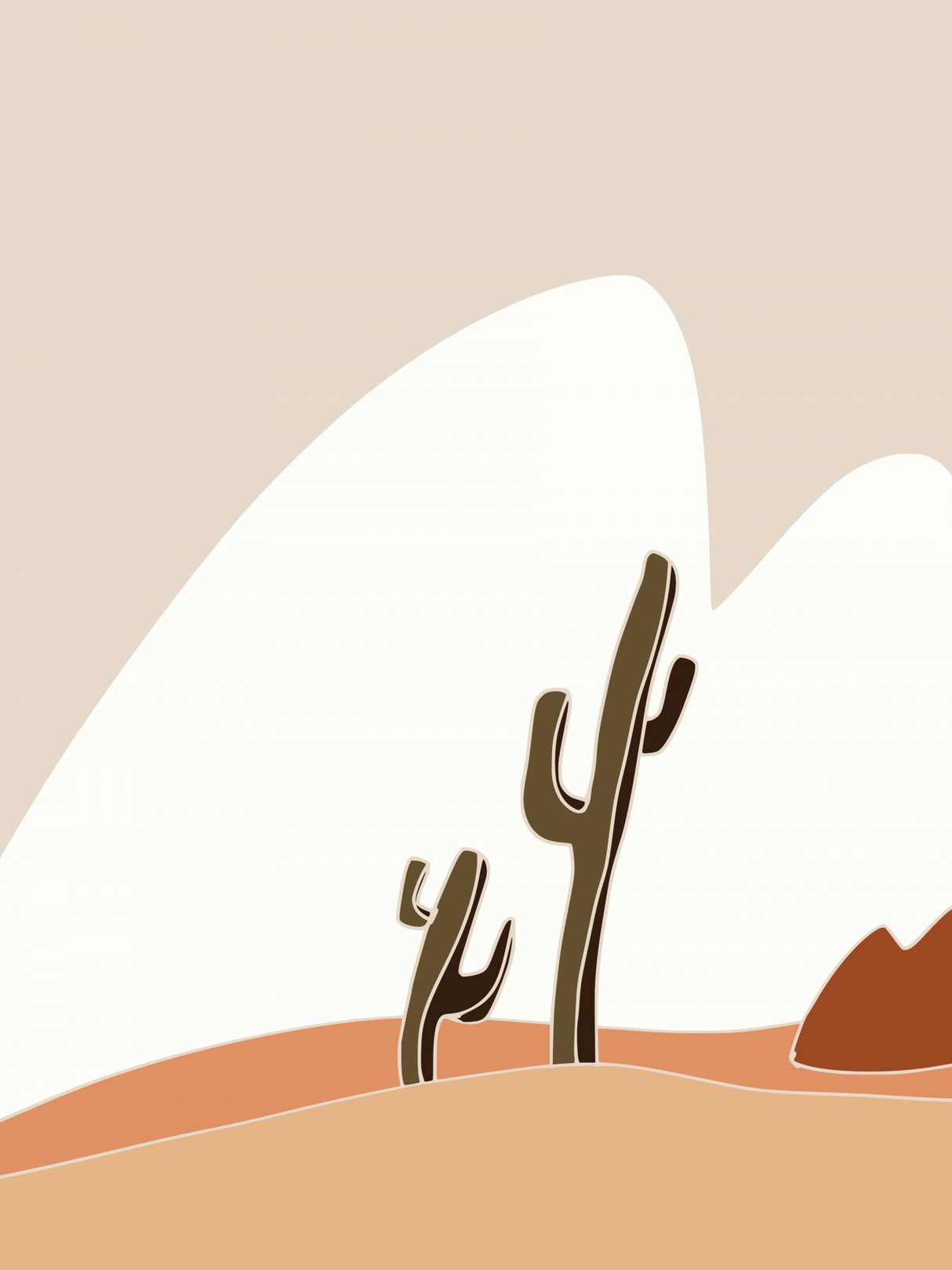 Windy Desert Poster och Canvastavla