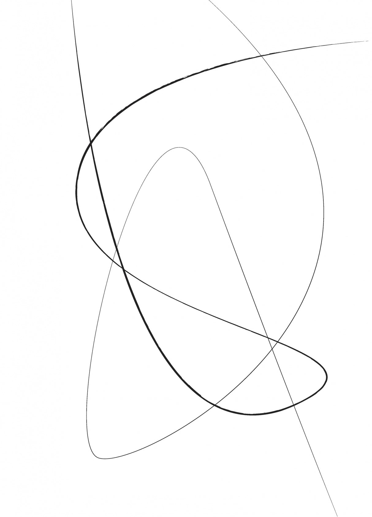 White Abstract Poster och Canvastavla