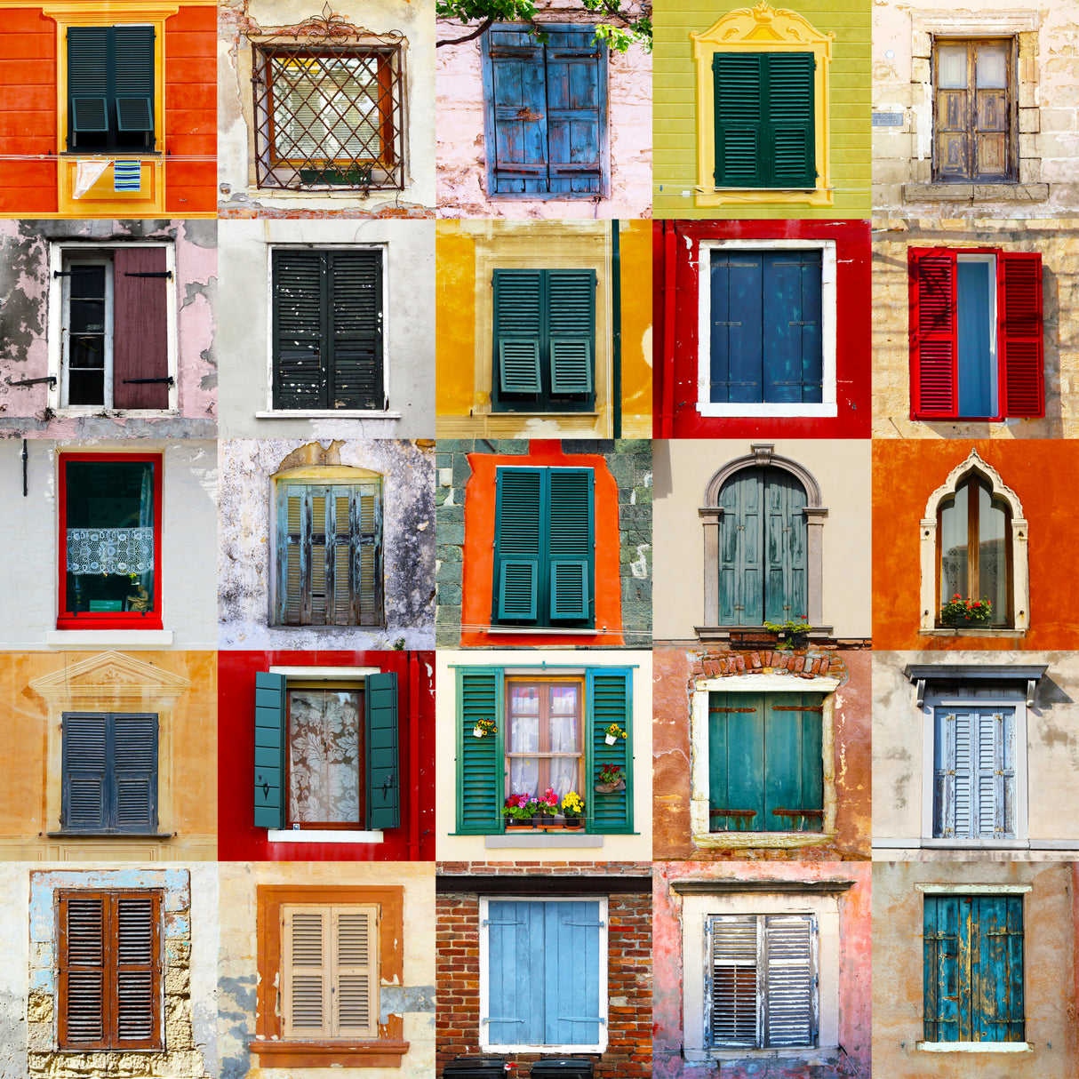 Twenty Five Windows Poster och Canvastavla