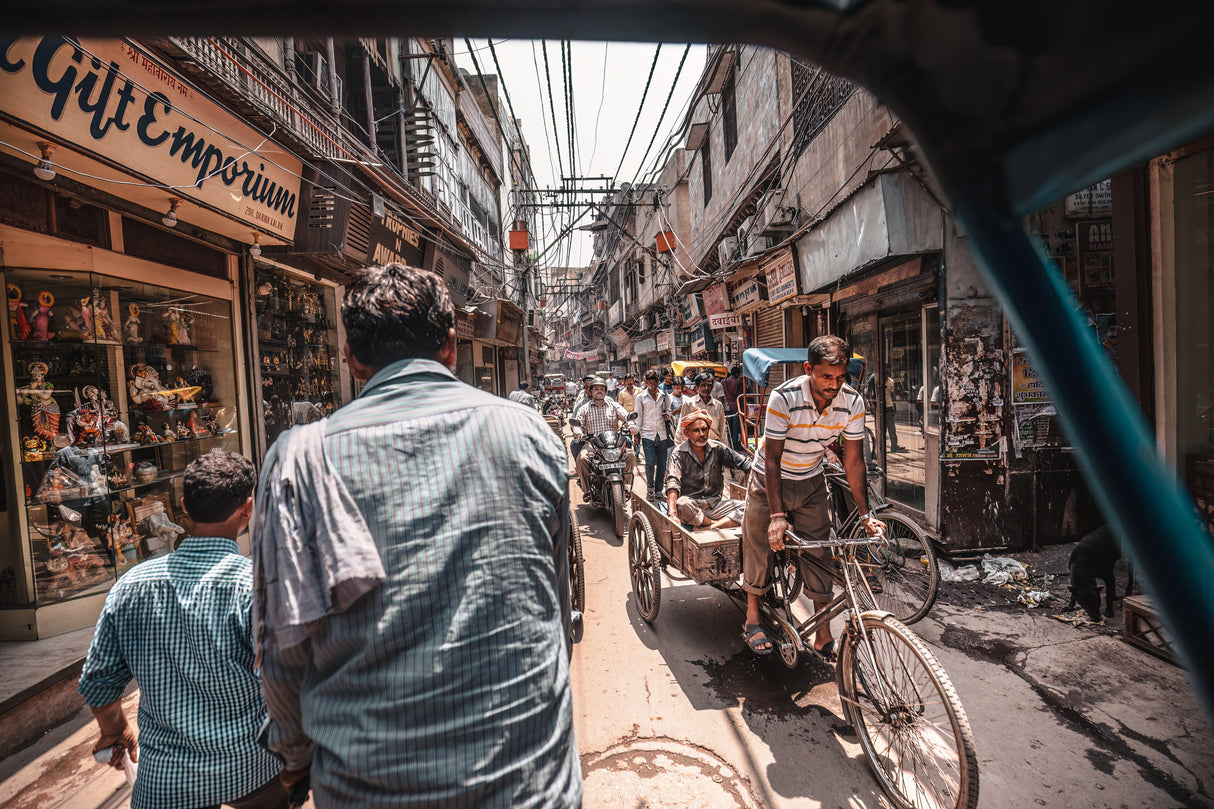 Rush hour in Old Delhi Poster och Canvastavla