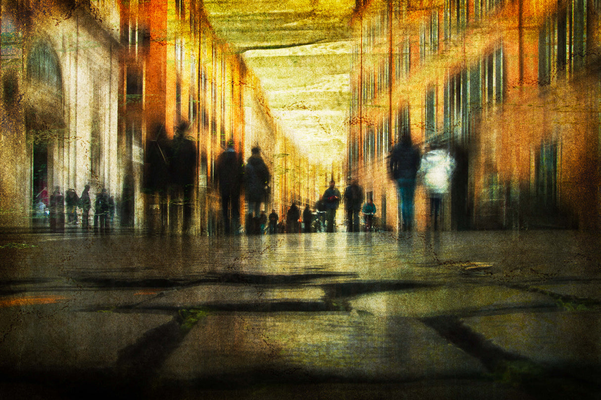 Walk in the historic center Poster och Canvastavla