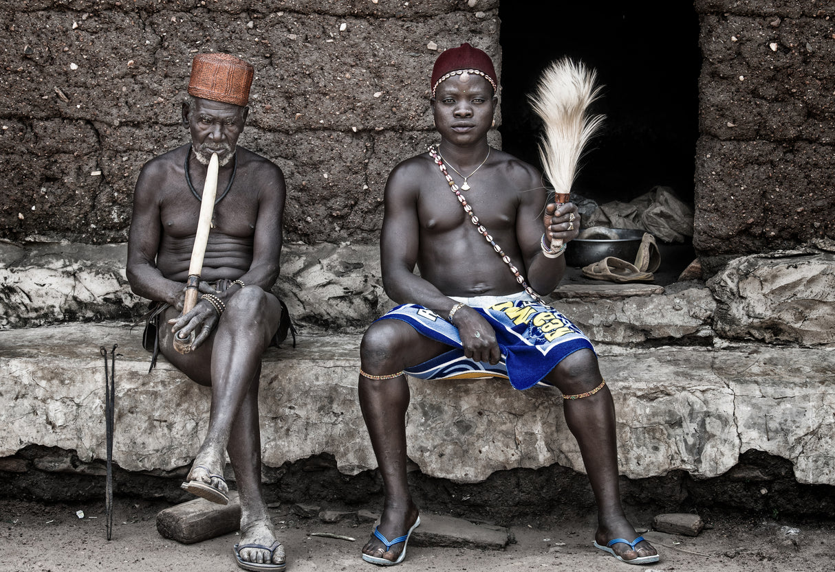 In a village in Benin. Poster och Canvastavla