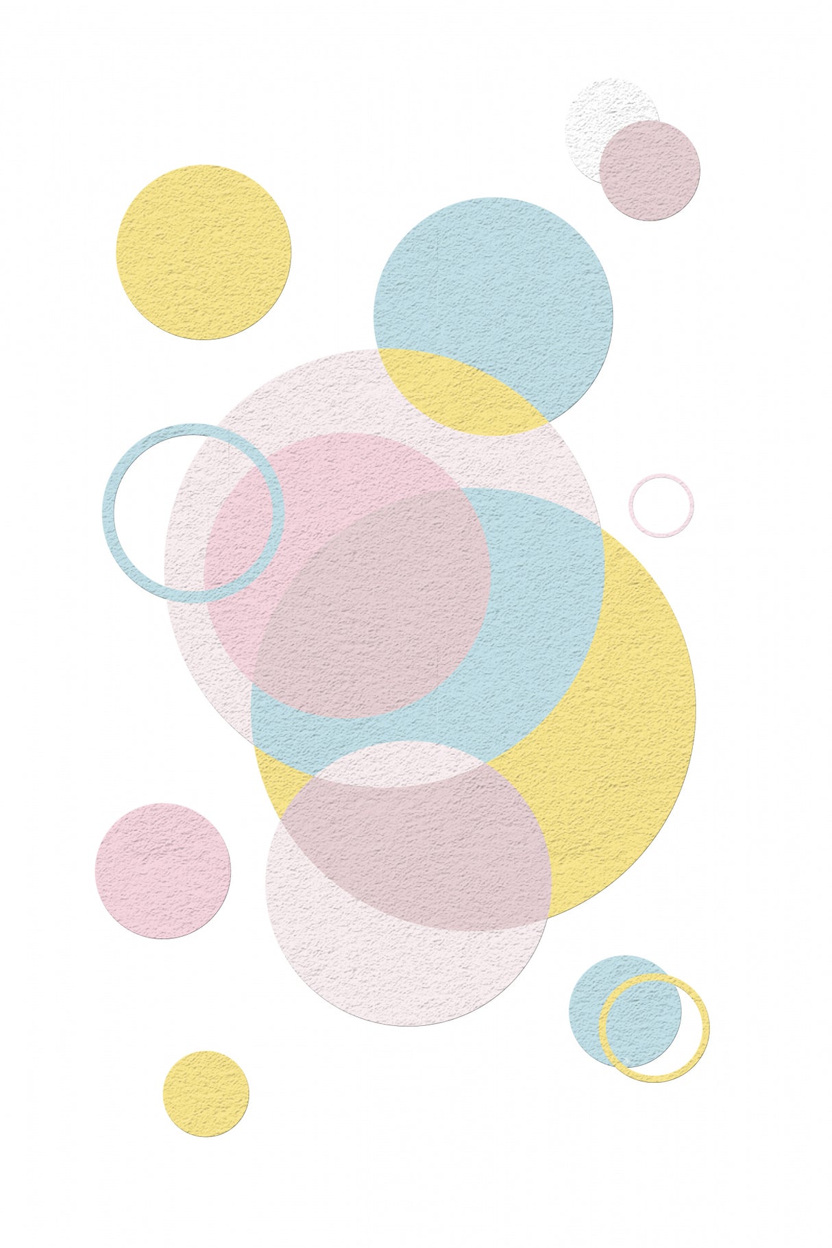 Pastel Circels Poster och Canvastavla