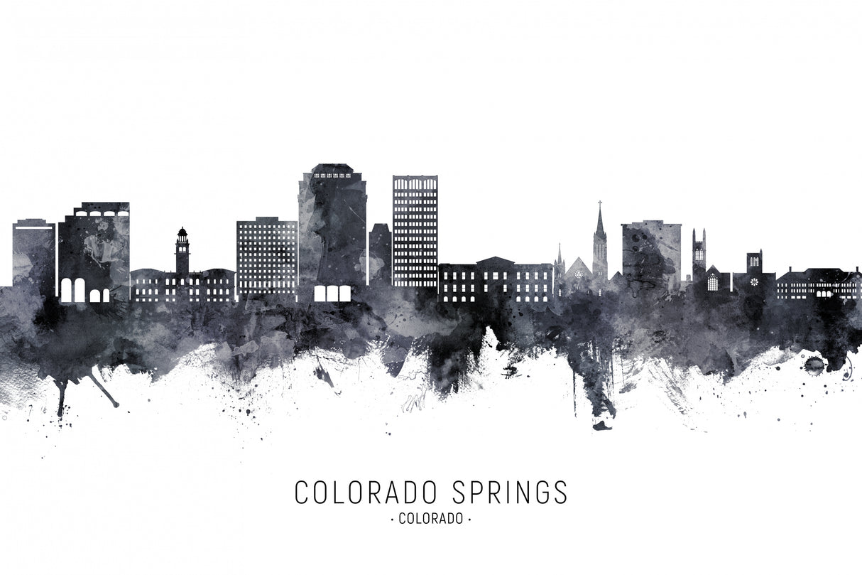 Colorado Springs Colorado Skyline Poster och Canvastavla