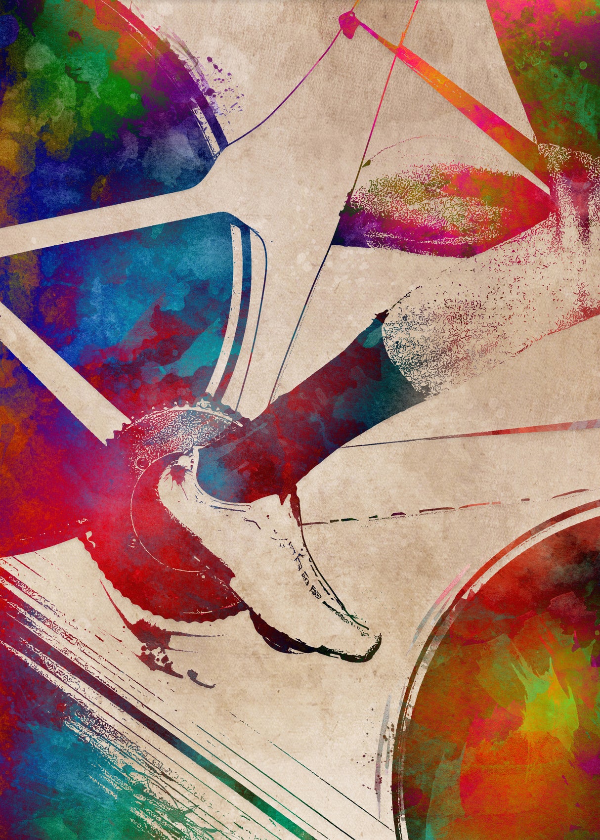 Cycling sport art 54 Poster och Canvastavla