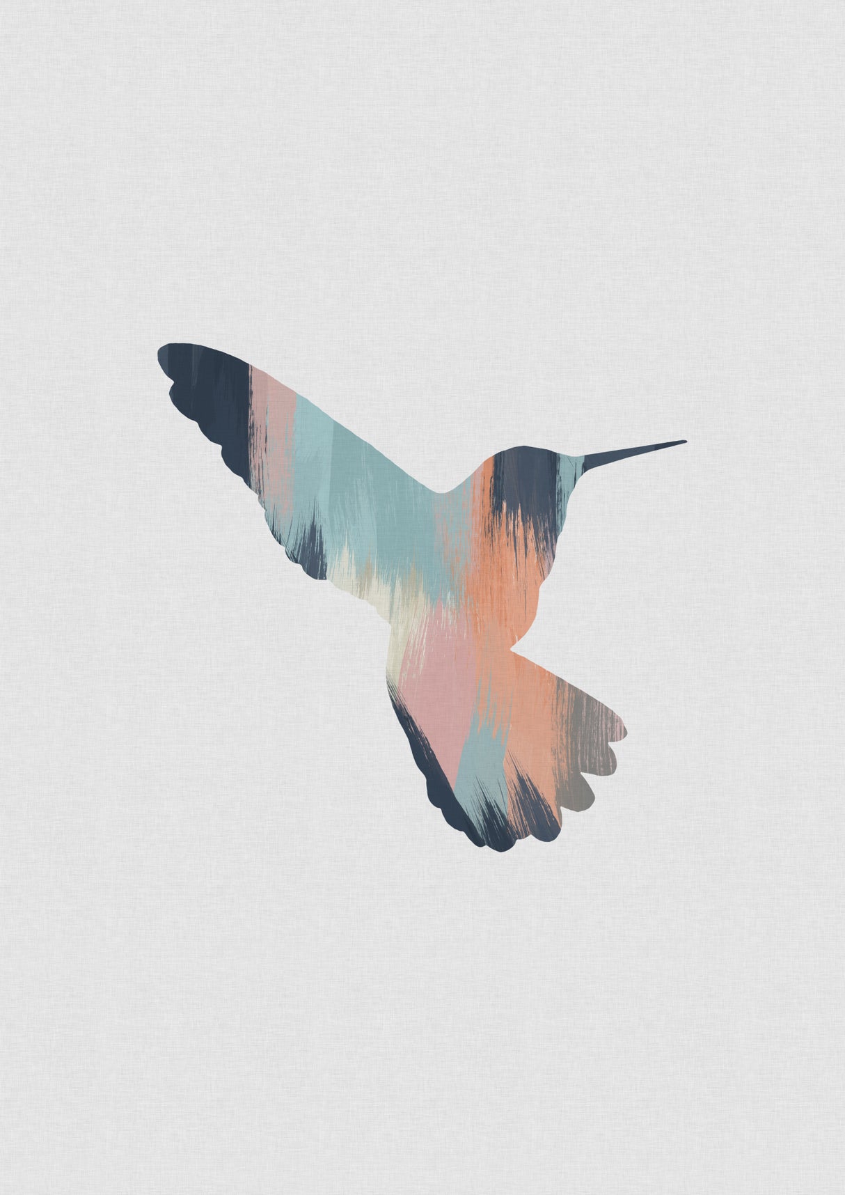 Pastel Hummingbird Ii Poster och Canvastavla