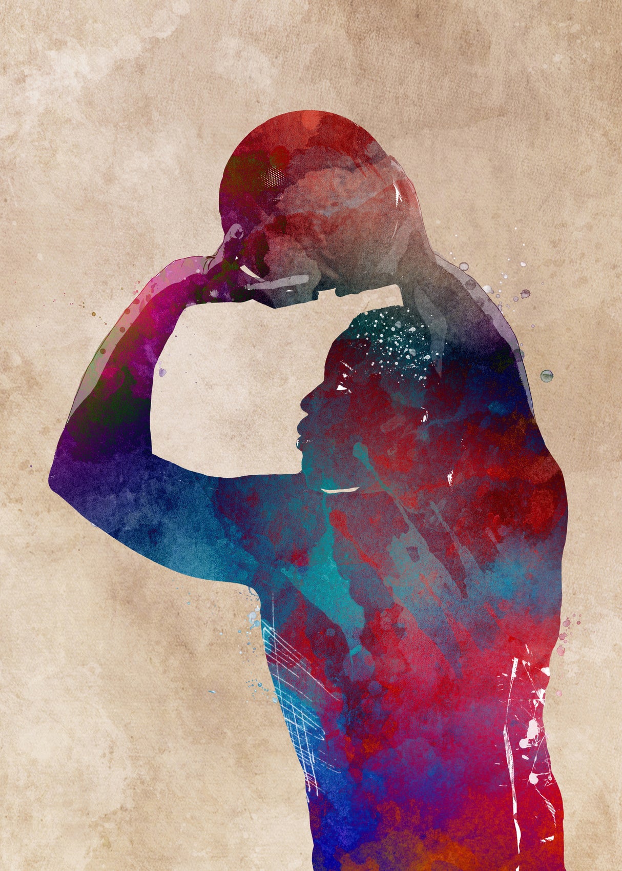 Basketball Sport Art 11 Poster och Canvastavla