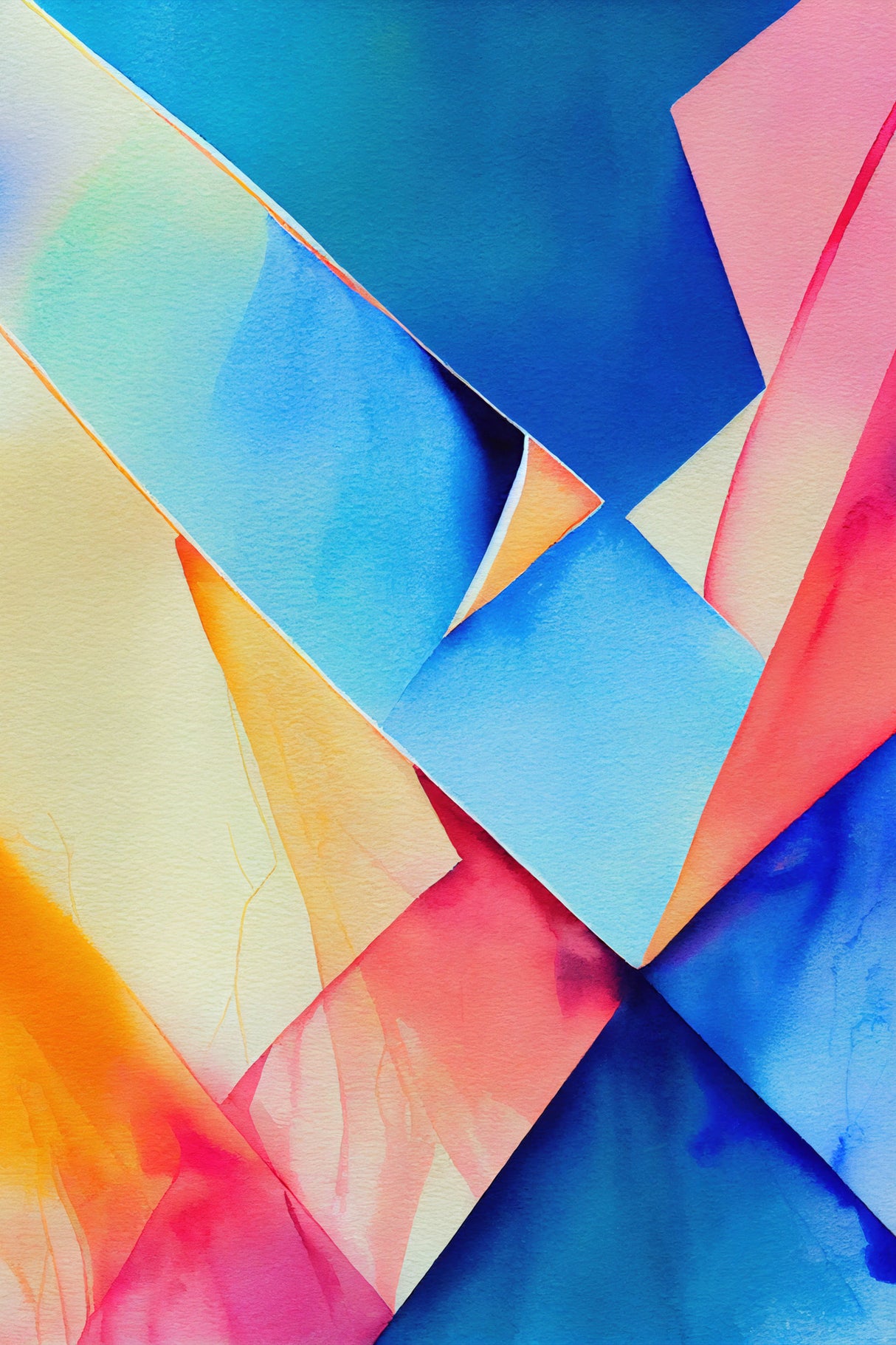 Nature Inspired Abstract Watercolor (Day 91) Poster och Canvastavla