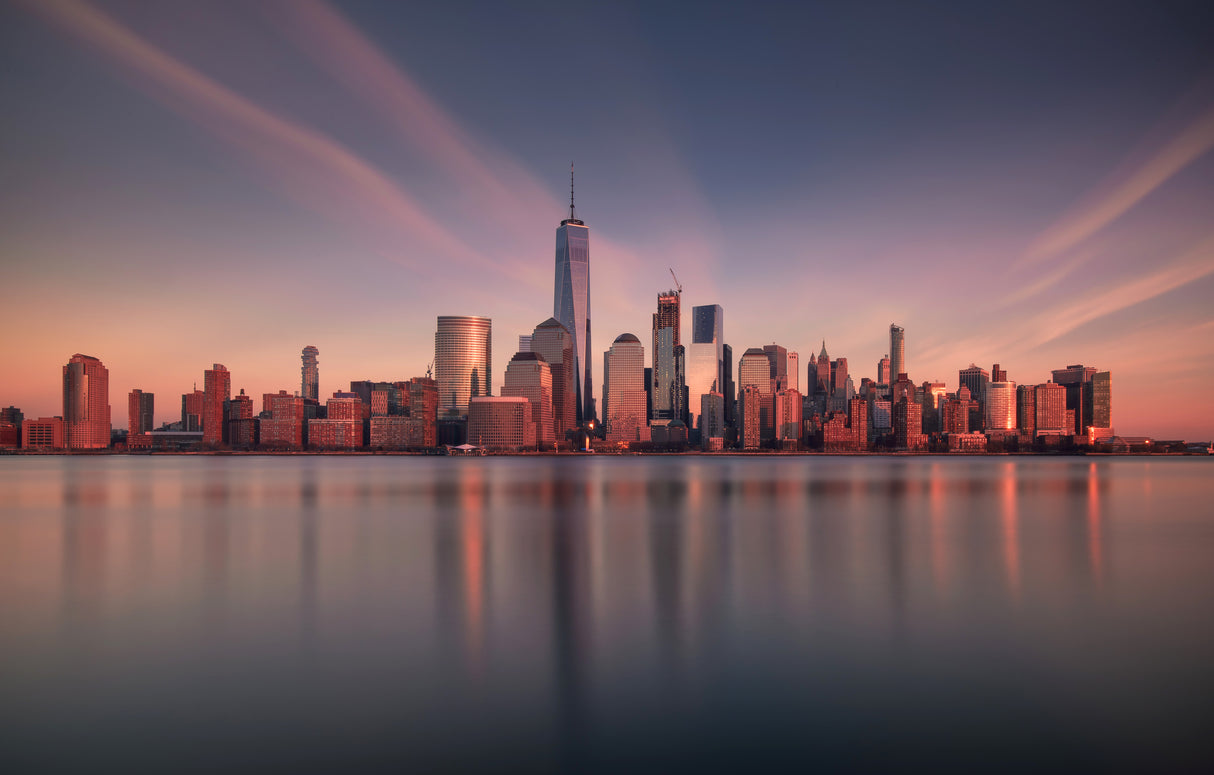 Lower Manhattan at dusk Poster och Canvastavla