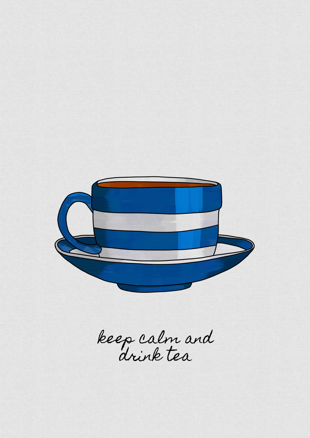 Keep Calm & Drink Tea Poster och Canvastavla