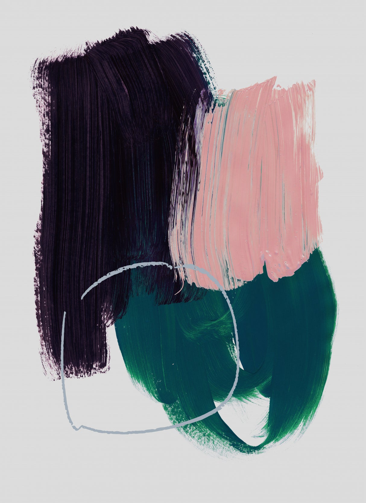 Abstract Brush Strokes 10 Poster och Canvastavla