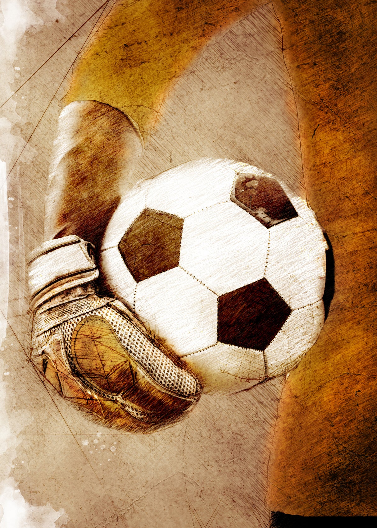 Football Soccer Sport Art 5 Poster och Canvastavla