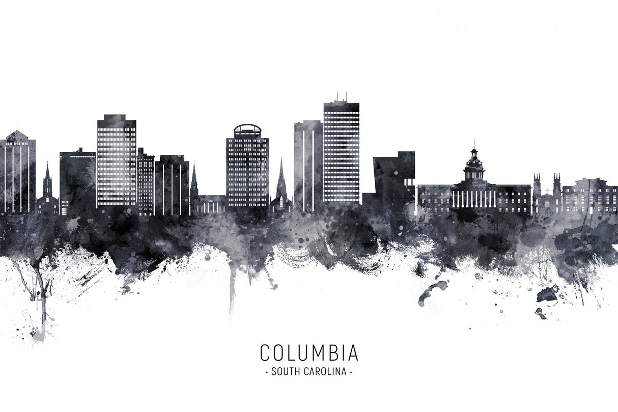 Columbia South Carolina Skyline Poster och Canvastavla