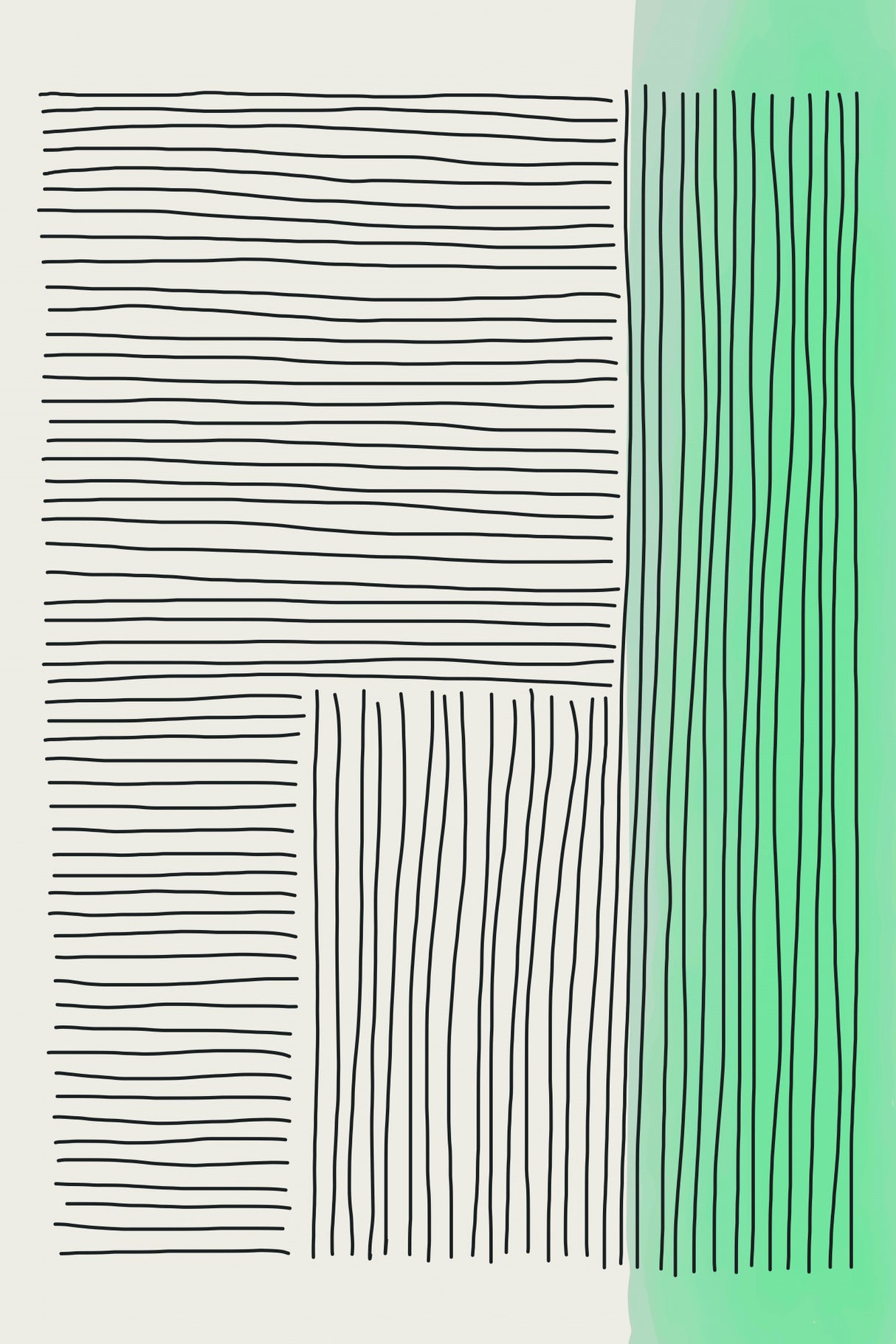 Green Minimalism #5 Poster och Canvastavla